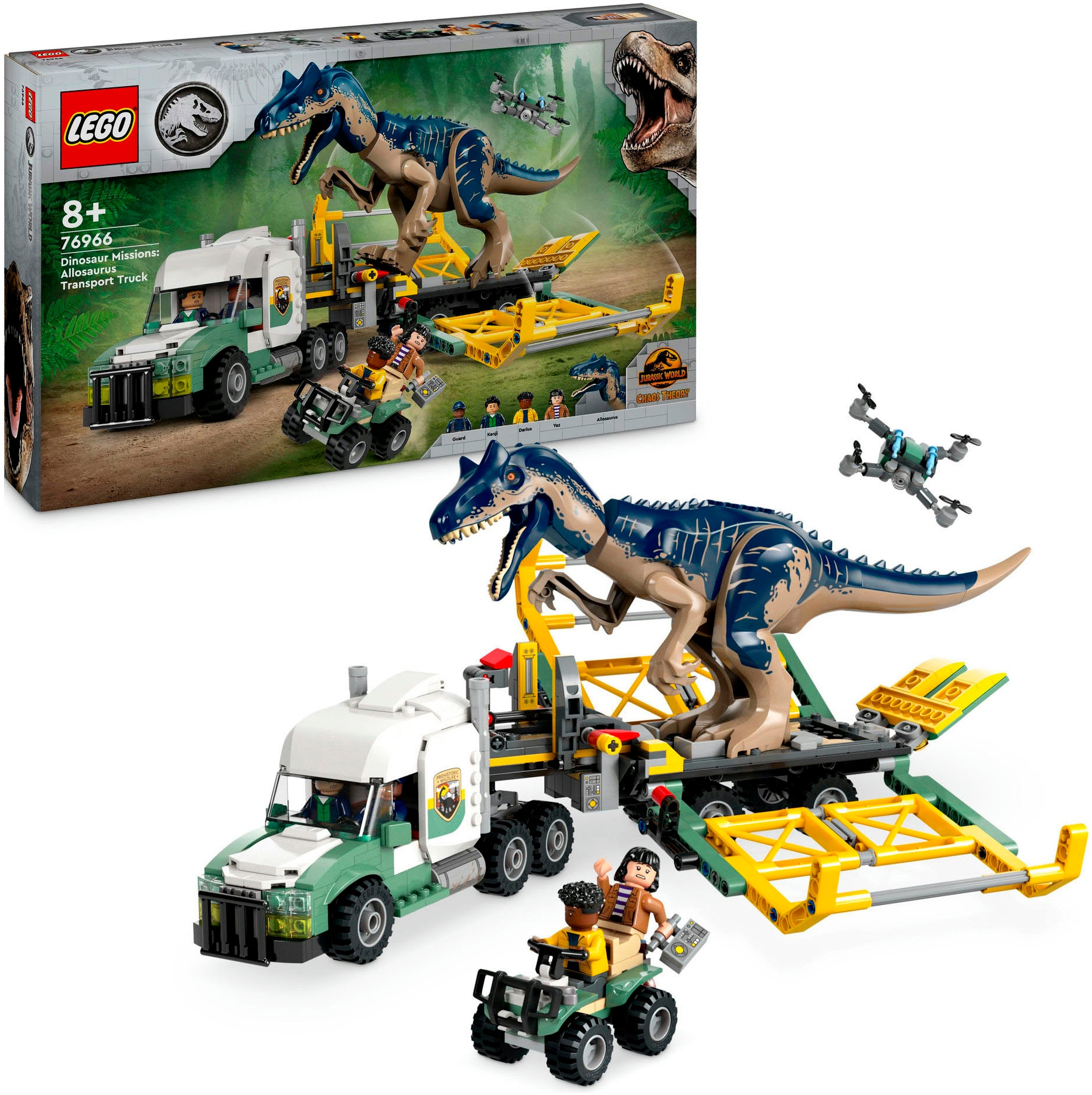 Konstruktionsspielsteine »Dinosaurier-Missionen: Allosaurus-Transporter (76966)«, (588...