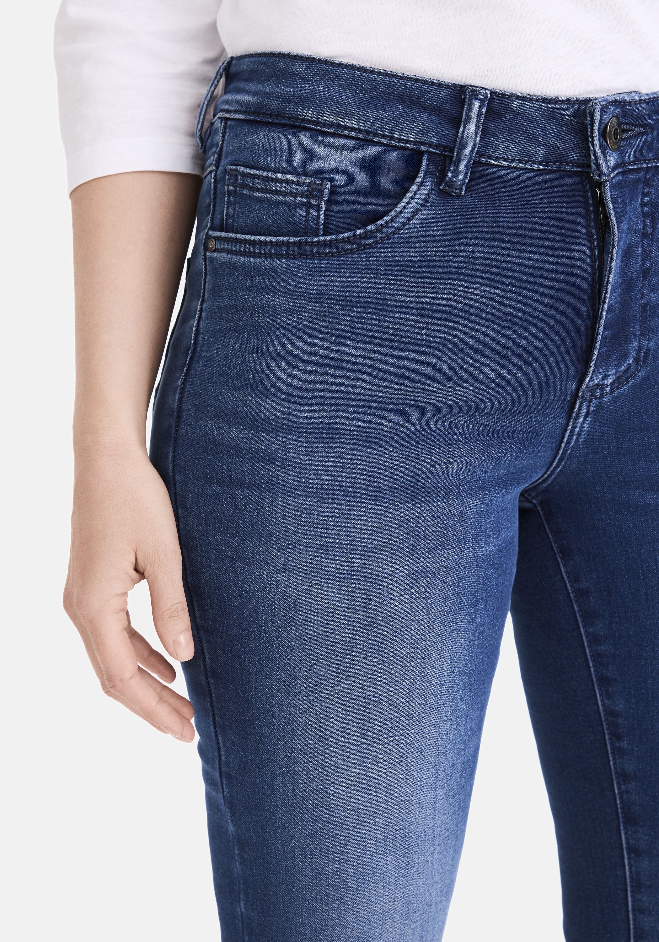 STOOKER WOMEN 5-Pocket-Jeans »FLORENZ Modern Slim Fit 5-Pocket Hose«, Slim Fit Casual Clean Wash Denim Thermo Jeans für Damen