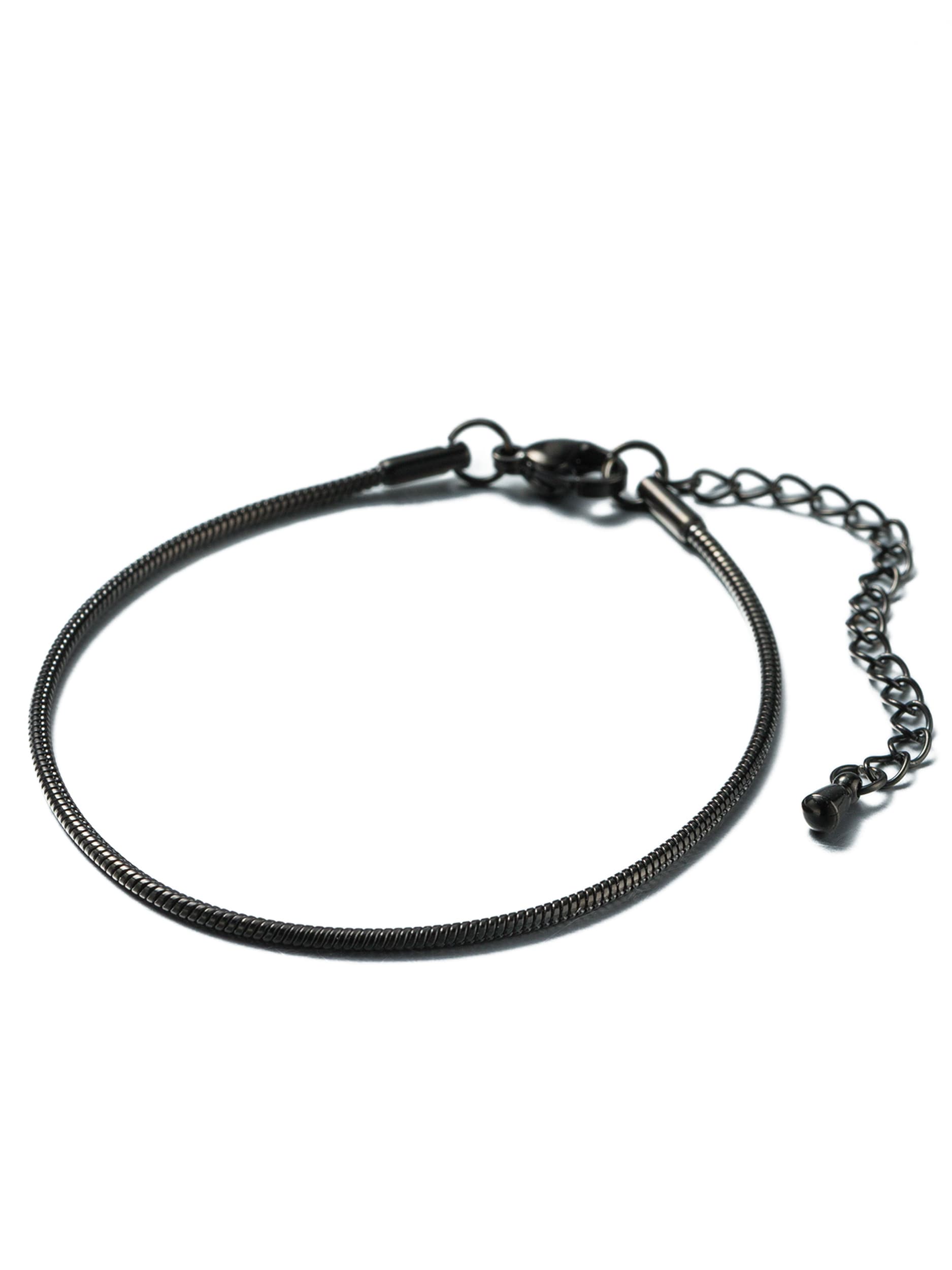 Armband "Schmuck Geschenk Edelstahl Armschmuck Armkette", schwarz, ANISTON JEWELRY & WATCHES, Armbänder, Damen, 21,5cm, Edelstahl, Armband, Made in Germany