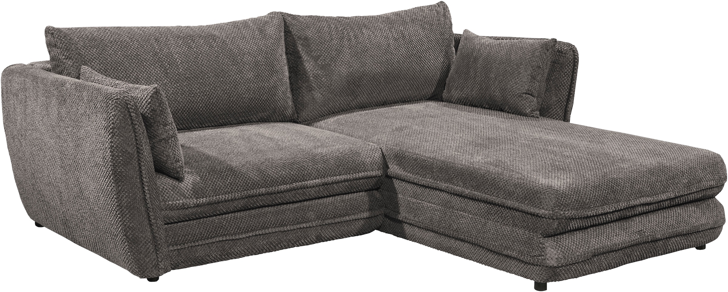 ED EXCITING DESIGN Ecksofa »Stanley L-Form«, mit Bettfunktion, Bettkasten & 2 Zierkissen