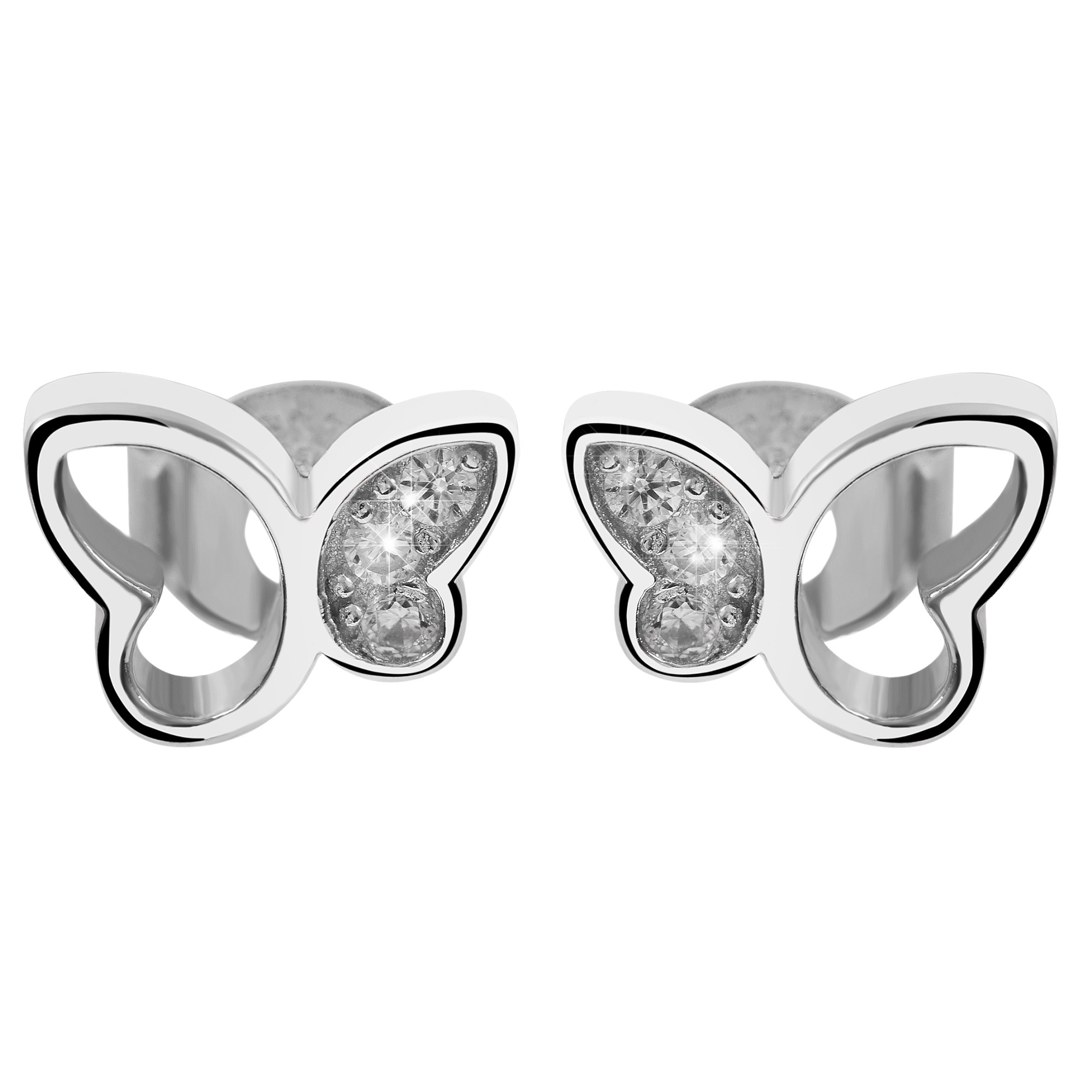 Adelia´s Paar BAUR »Ohrstecker aus Zirkonia« Silber mit 925 Schmetterling kaufen Ohrstecker 