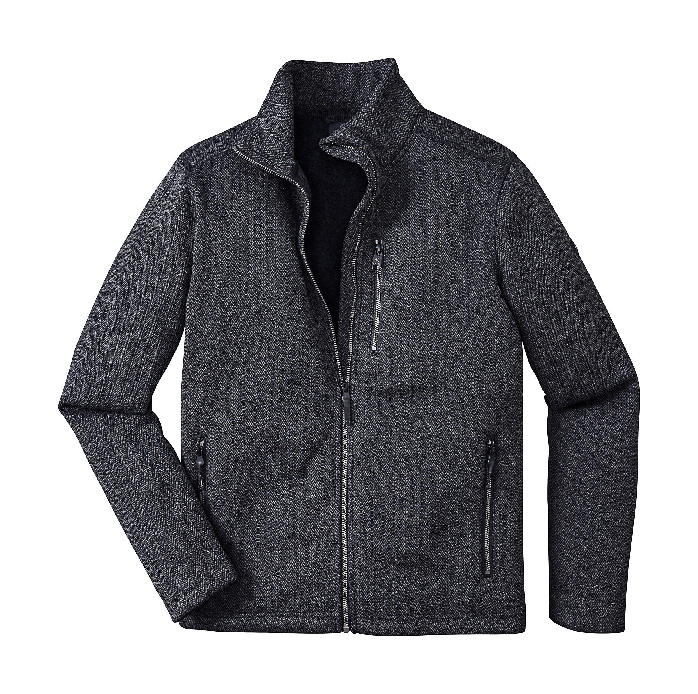 G.I.G.A. DX by killtec Fleecejacke »GW 48 MN KNTFLC JCKT«, Strickfleecejacke mit Fischgrät-Optik, Zipper-Taschen, Kinnschutz