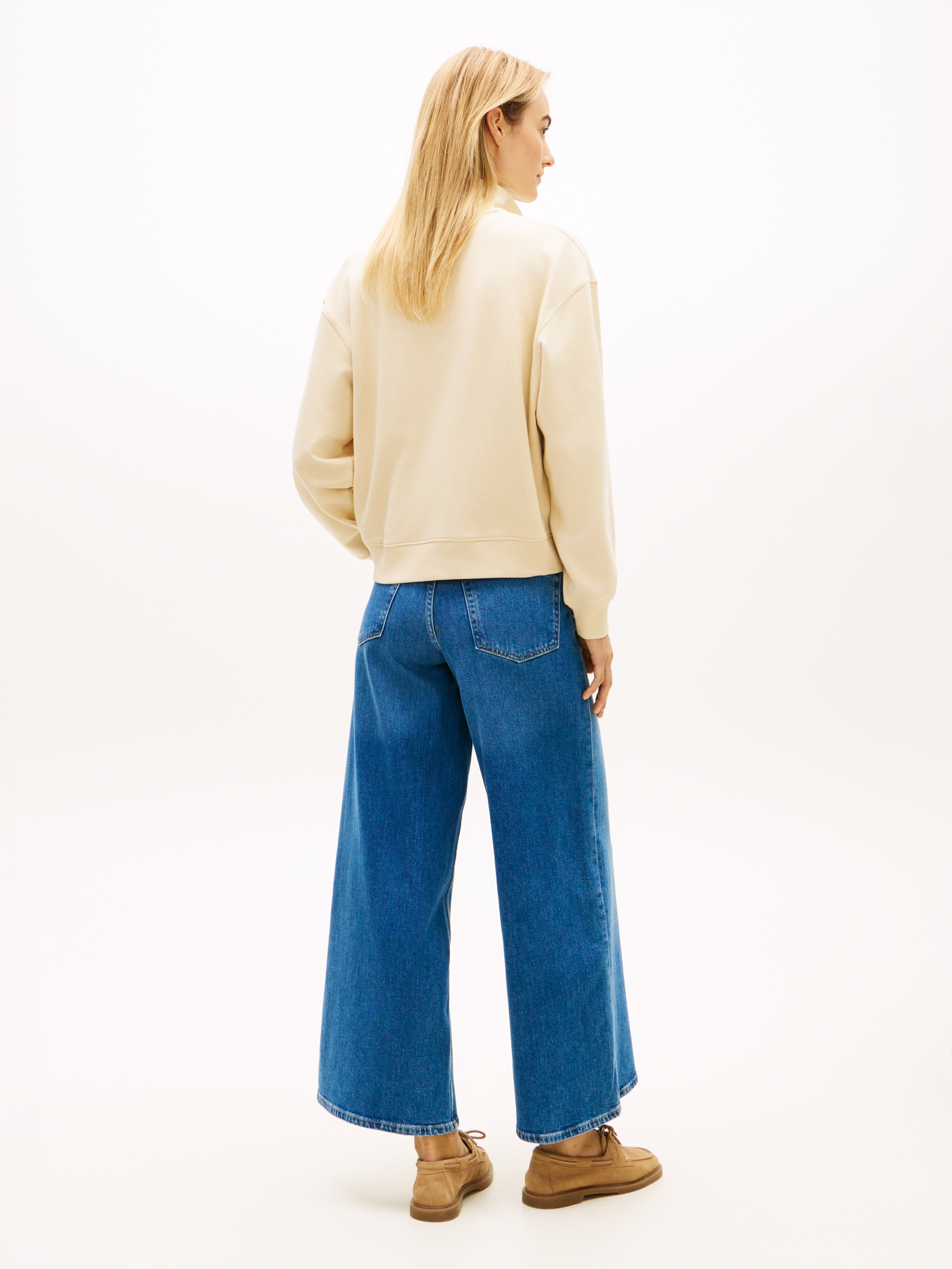 Tommy Hilfiger Sweatshirt »TH SCRIPT REG HALF-ZIP«, mit Logo-Stickerei
