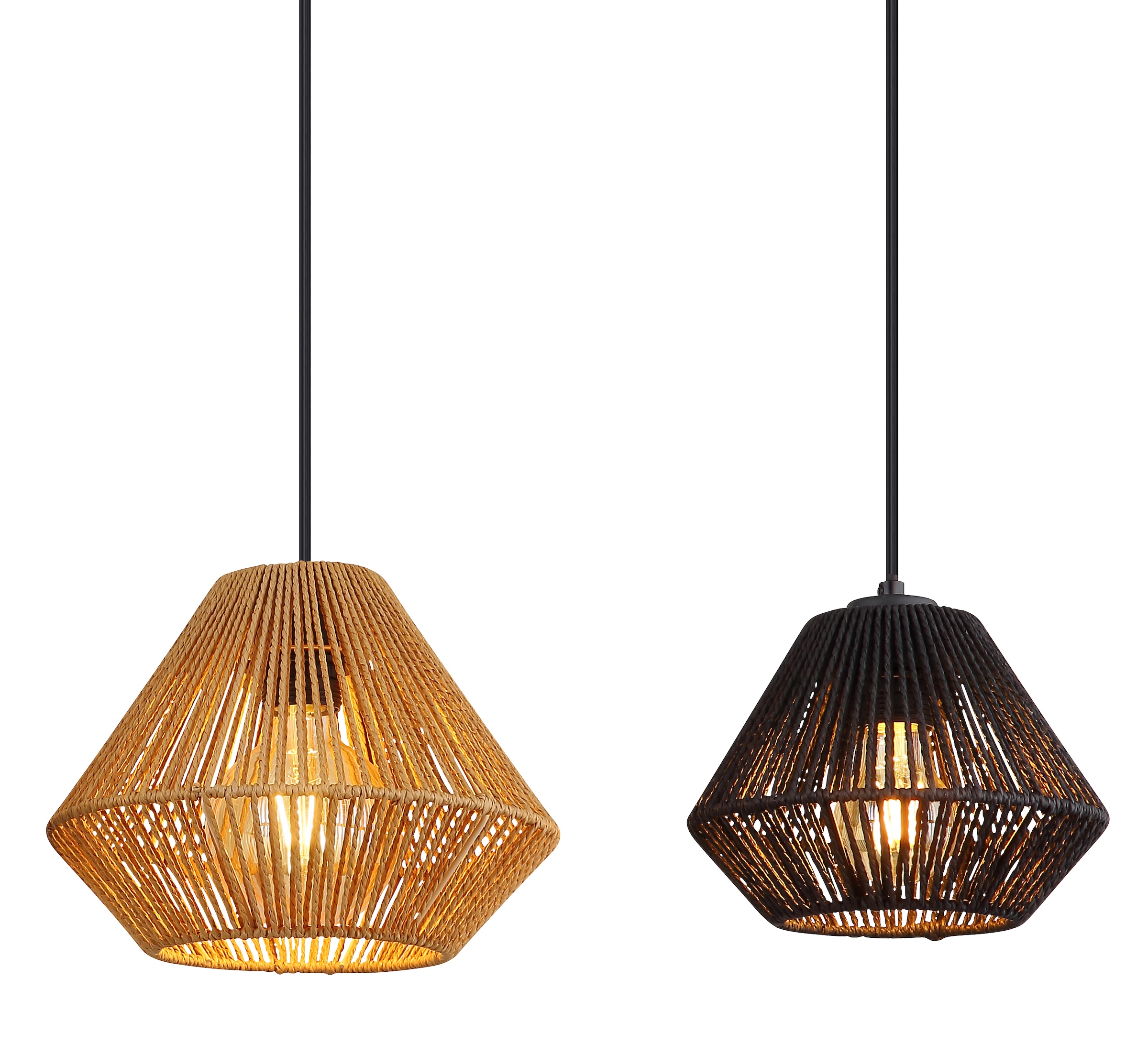 GLOBO LIGHTING Hängeleuchte »HOUDINI«, Leuchtmittel E27 | ohne Leuchtmittel, Hängelampe/Pendelleuchte/Esszimmer/Wohnzimmer/Esstisch