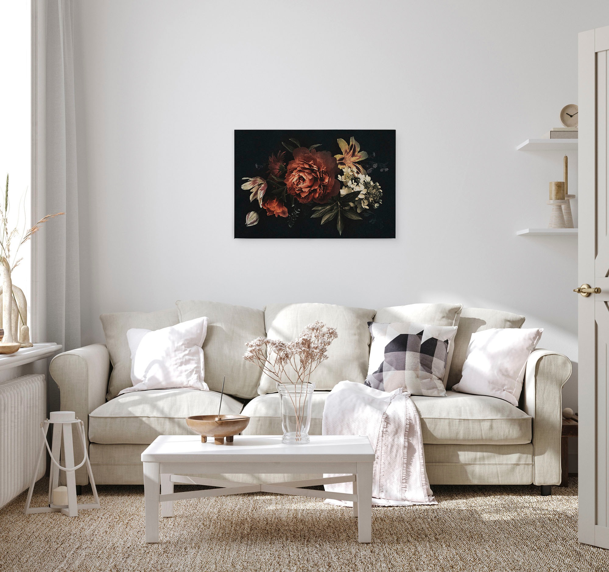 A.S. Création Leinwandbild »drama queen«, Kunst-Blumen-Kinder, (1 St.), Keilrahmen Bild Floral Blumen Leinwand-Bild Wohnzimmer modern Wandbild