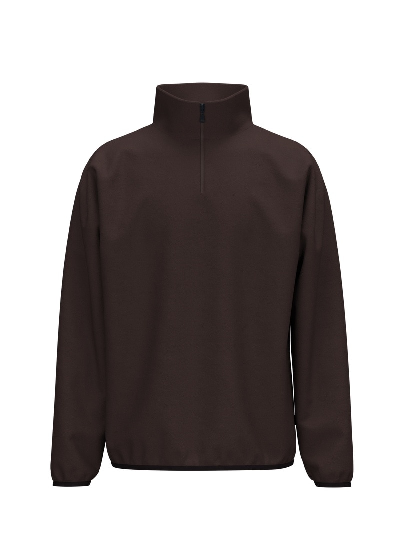 Trigema Strickfleece-Pullover »TRIGEMA Fleece Sweatshirt mit Stehkragen«