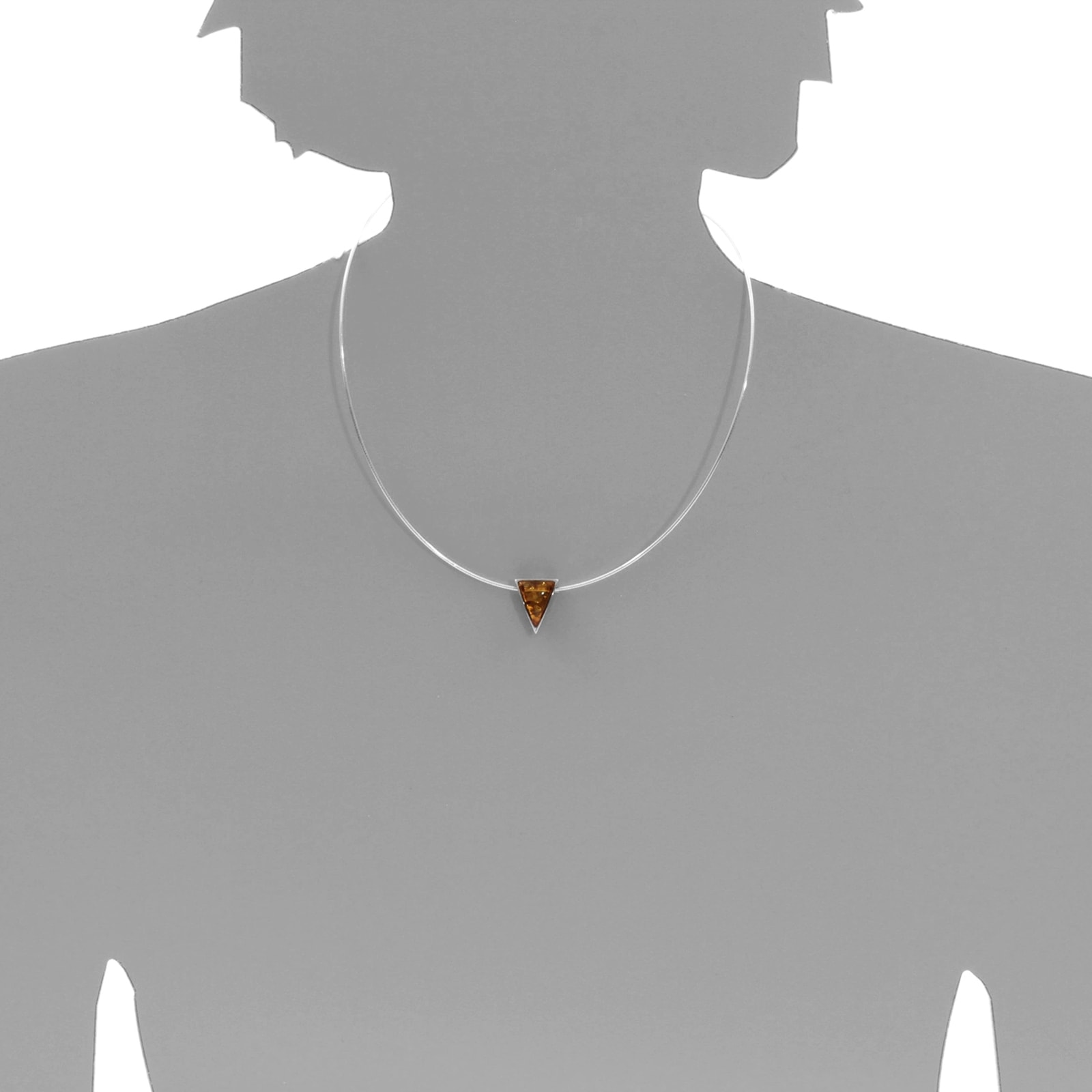 OSTSEE-SCHMUCK Kettenanhänger »- Gleiter-Classic 17 x 14 mm - Silber 925/000 - Bernstein«