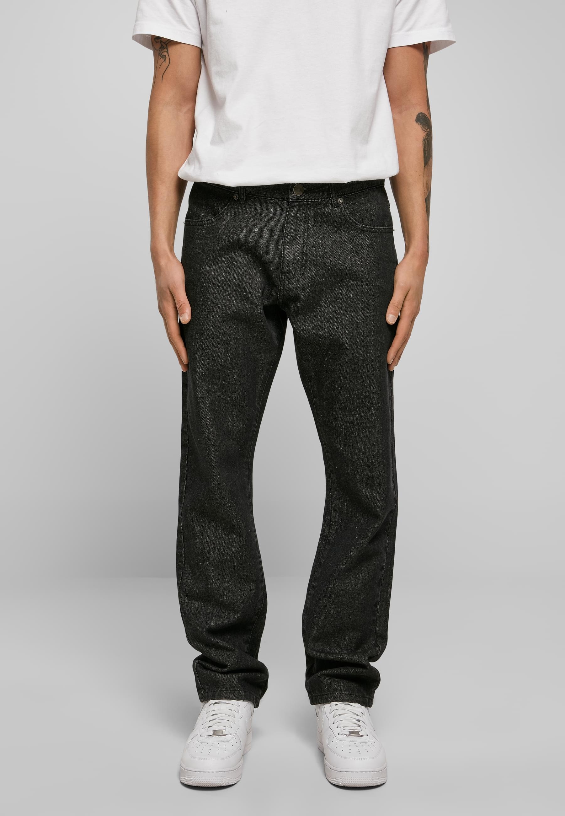 URBAN CLASSICS Bequeme Jeans »Urban Classics Herren Organic Straight Leg Denim«, (1 tlg.)