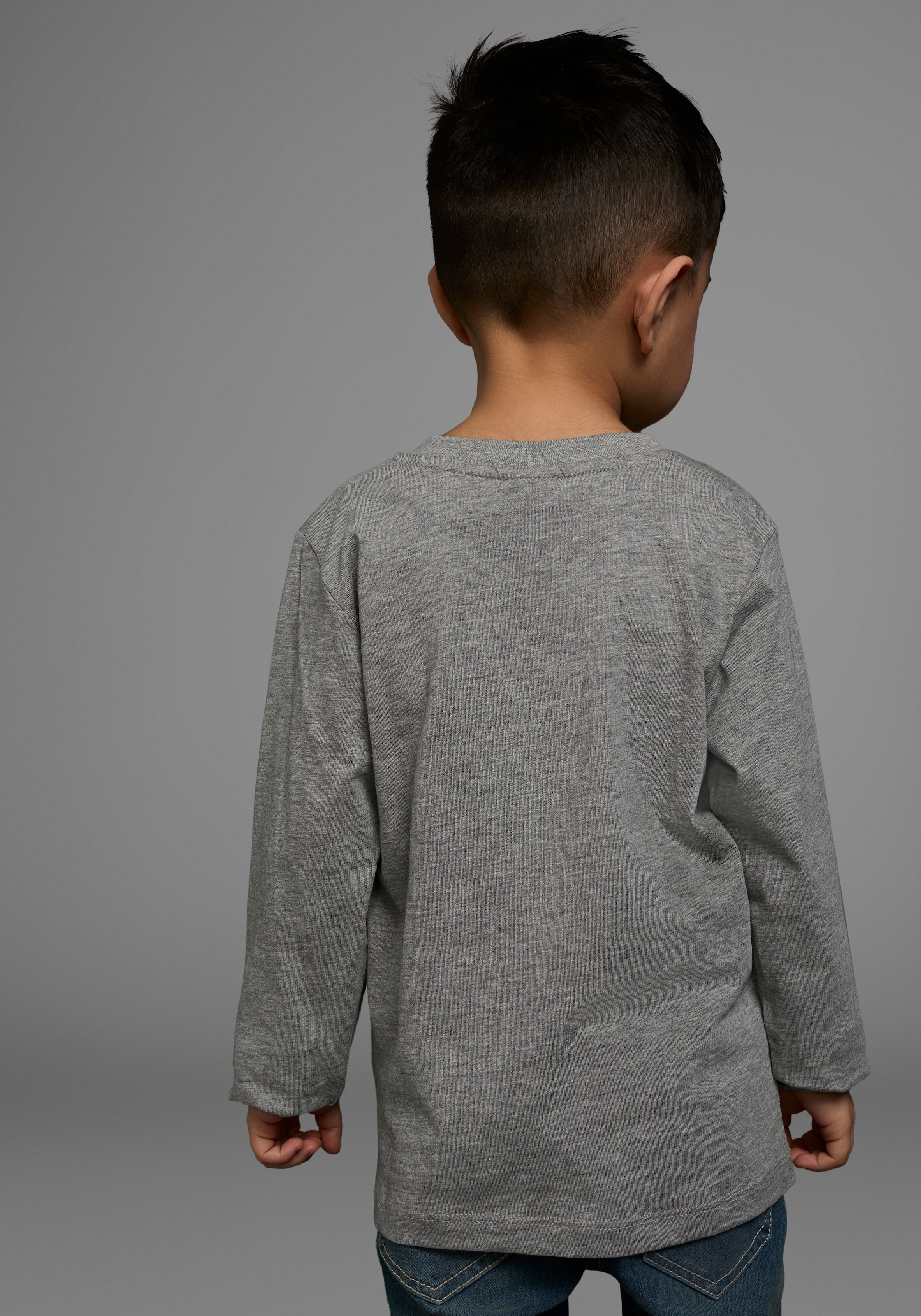 KIDSWORLD Langarmshirt »WER BREMST, VERLIERT!«, Langarm, dehnbares Material, aus Baumwolle und Viskose