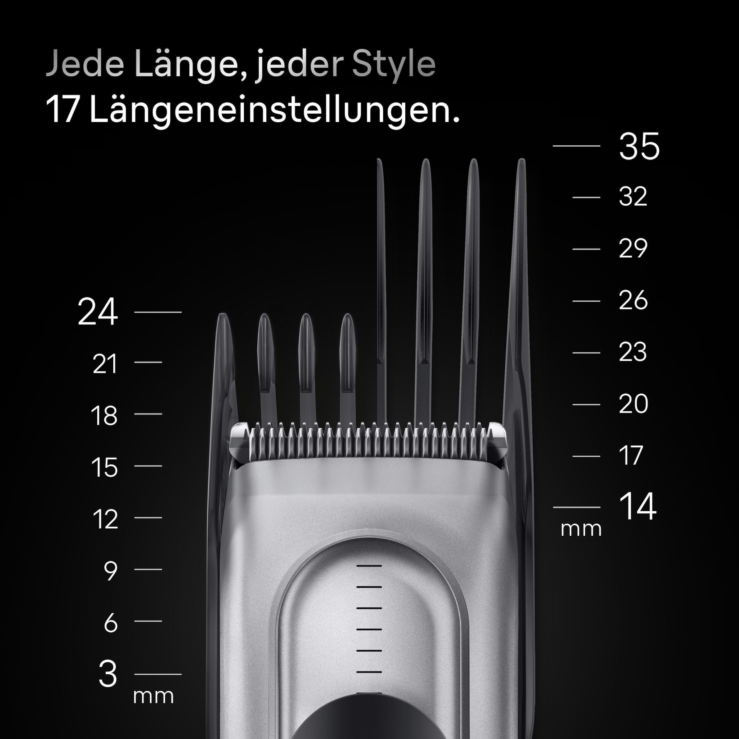 Braun Haarschneider »HC7590«, Lebenslang scharfe Klinge, 17 Längeneinstellungen, 50 Min Laufzeit
