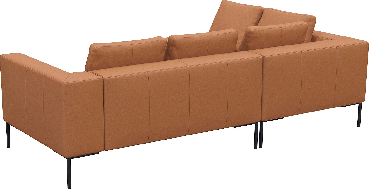 FLEXLUX Ecksofa »Loano, superbequemer Sitzkomfort durch Kaltschaum im Sitz, L-Form«, modernes Sofa, frei im Raum stellbar, lose Kissen, hoher Fuß