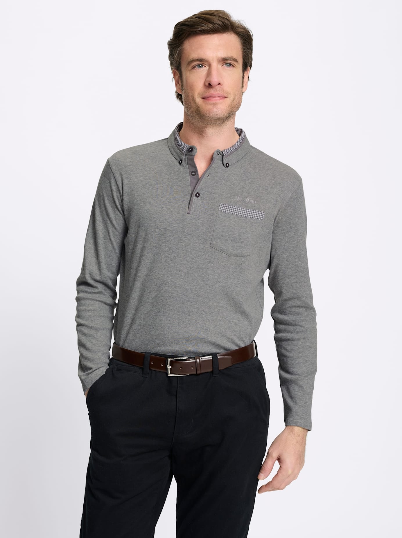 Marco Donati Langarmshirt "Langarm-Shirt" 1