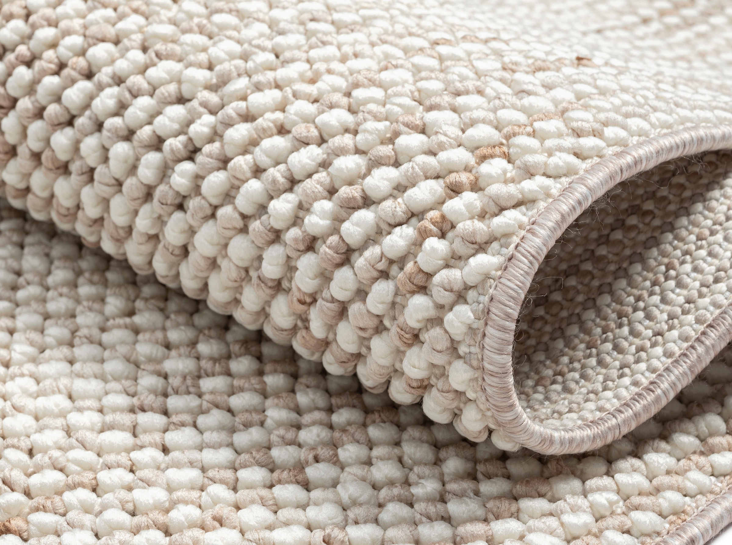 my home Teppich »Vals«, rechteckig, 7 mm Höhe, Uni Farben, meliert, Sisal-Optik, auch in rund erhältlich, mit Fransen
