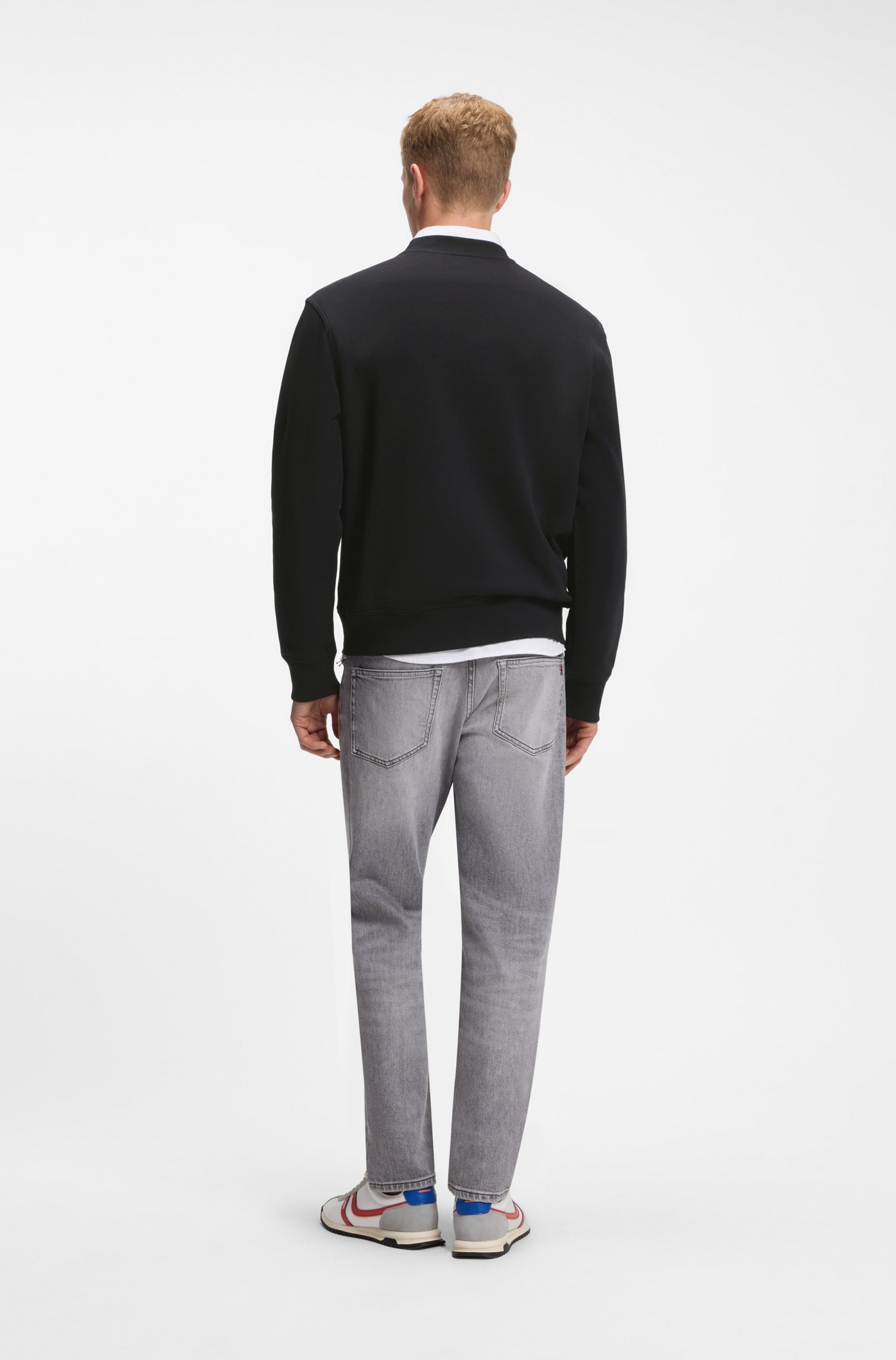 BOSS ORANGE Sweatshirt , Rundhalsausschnitt, Relaxed Fit, große Logo-Stickerei
