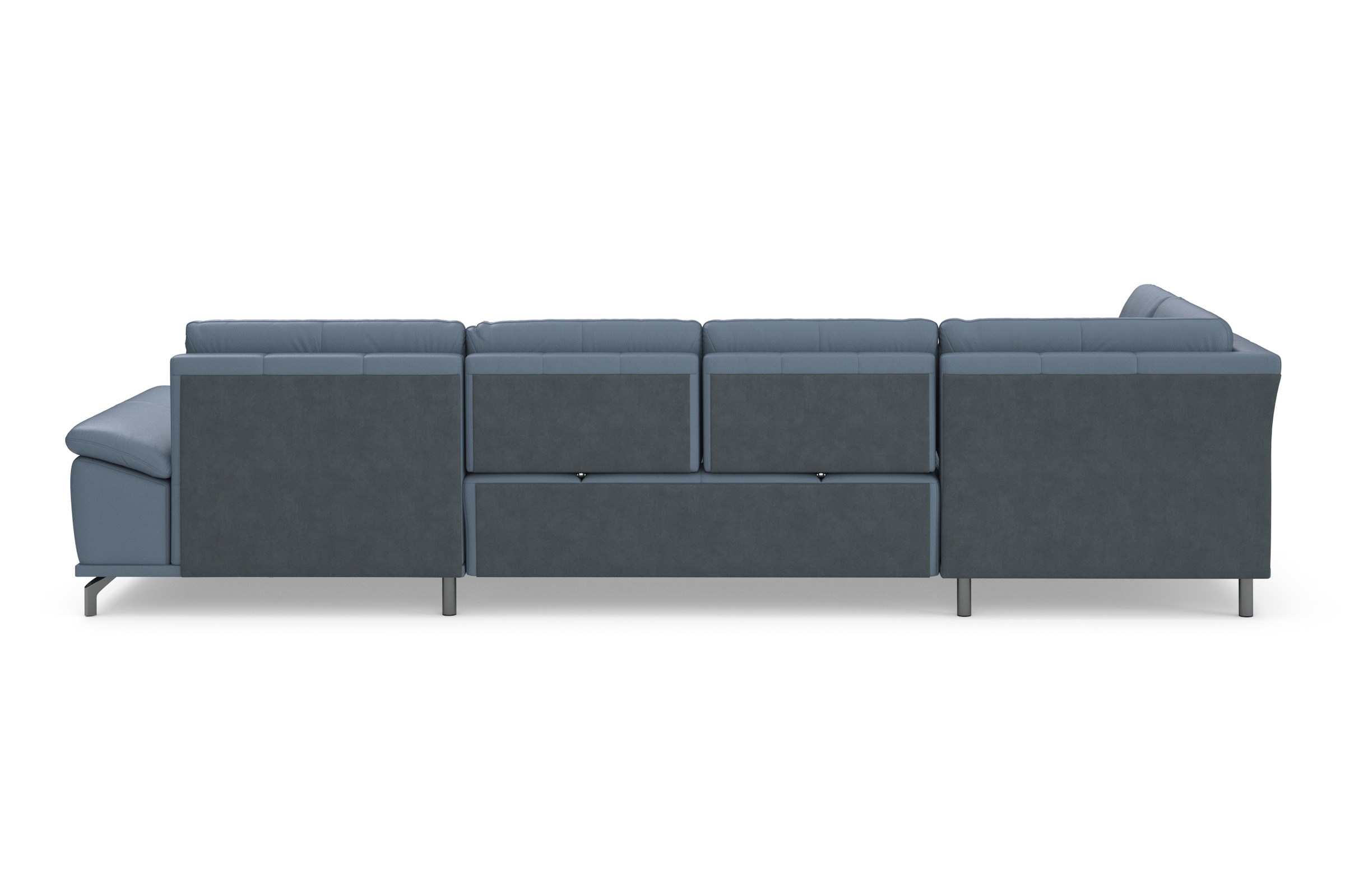 Places of Style Wohnlandschaft »Costello U-Form, mit Sitztiefenverstellung, Armteilverstellung und«, 3 Nierenkissen, optional Bettfunktion und Bettkasten