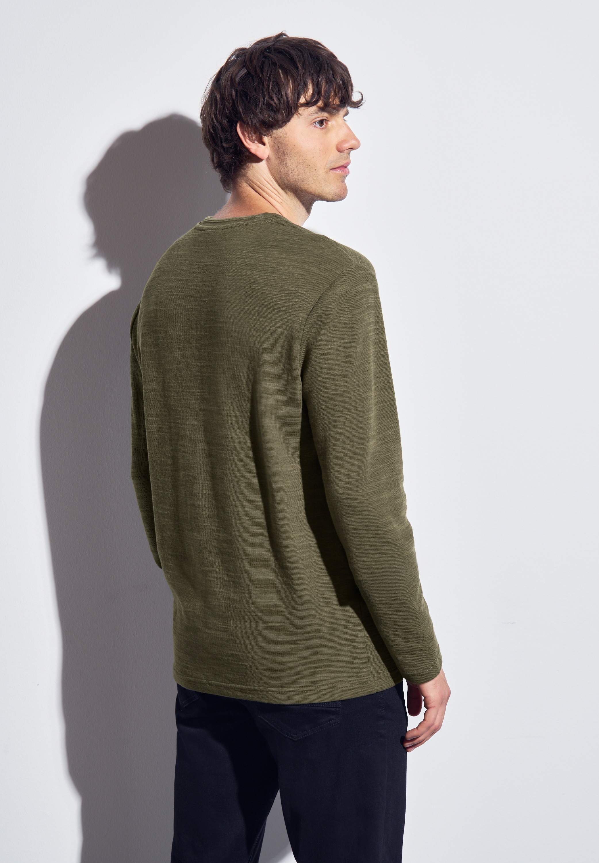 STREET ONE MEN Langarmshirt, im soften Baumwoll-Mix günstig online kaufen