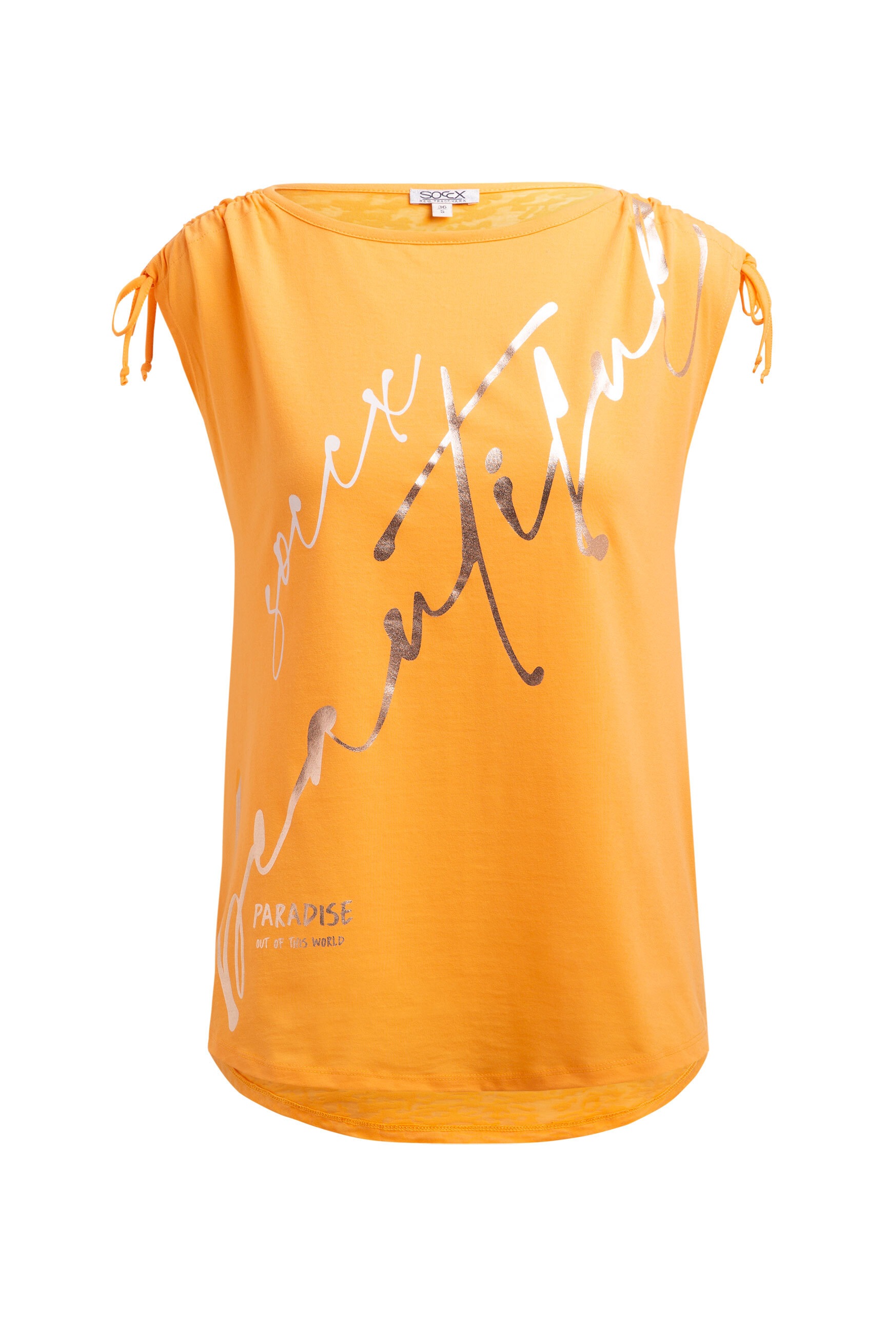 SOCCX Rundhalsshirt mit Ausbrenner-Effekten