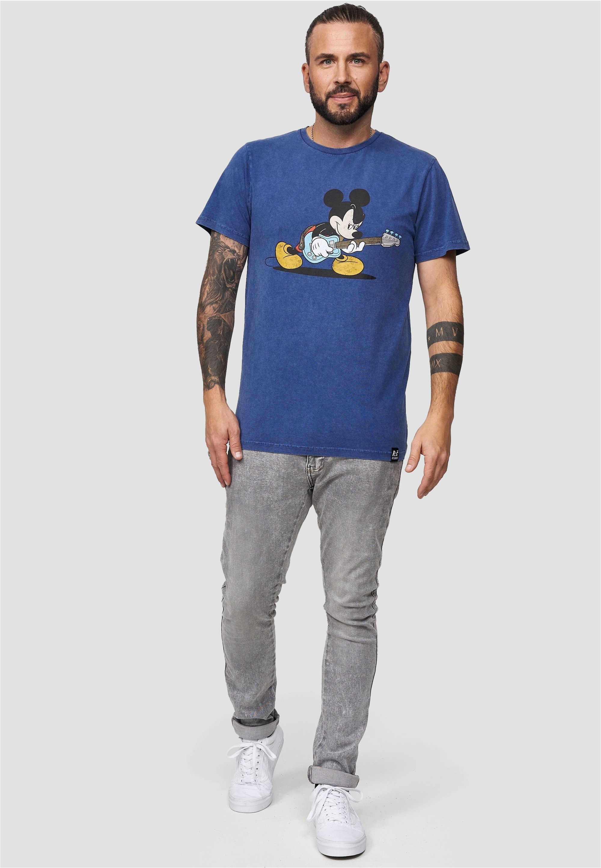 Recovered T-Shirt »Disney Mickey Playing Bass«, im zeitlosen Design