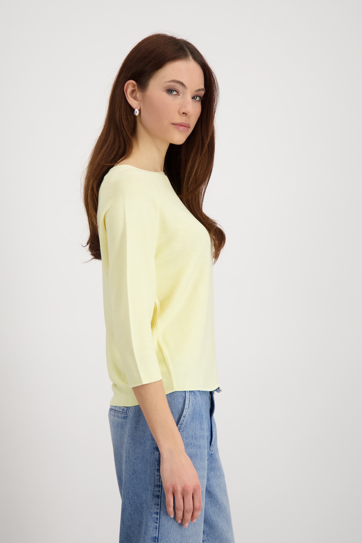 Monari Rundhalspullover mit Strukturmuster günstig online kaufen