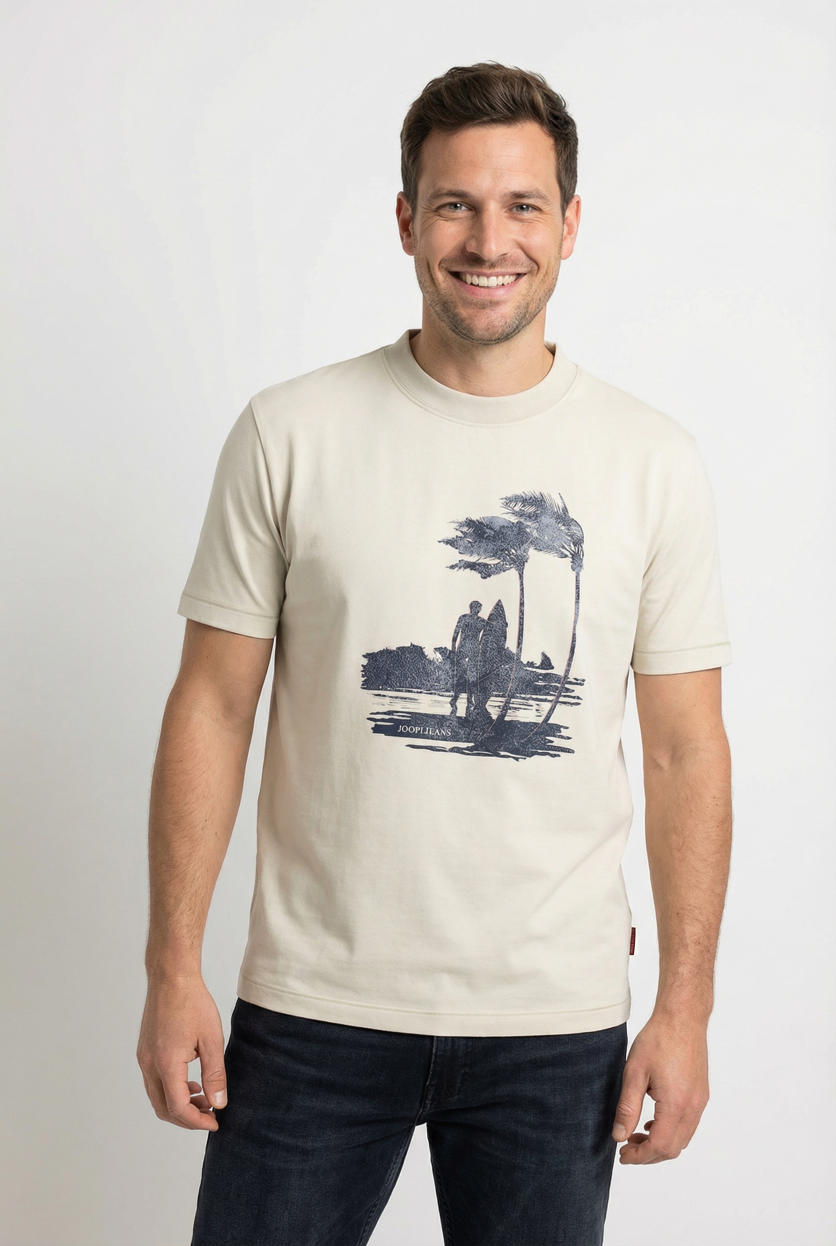 Joop Jeans T-Shirt "Lanakila" Kontrastfarbener Print günstig online kaufen