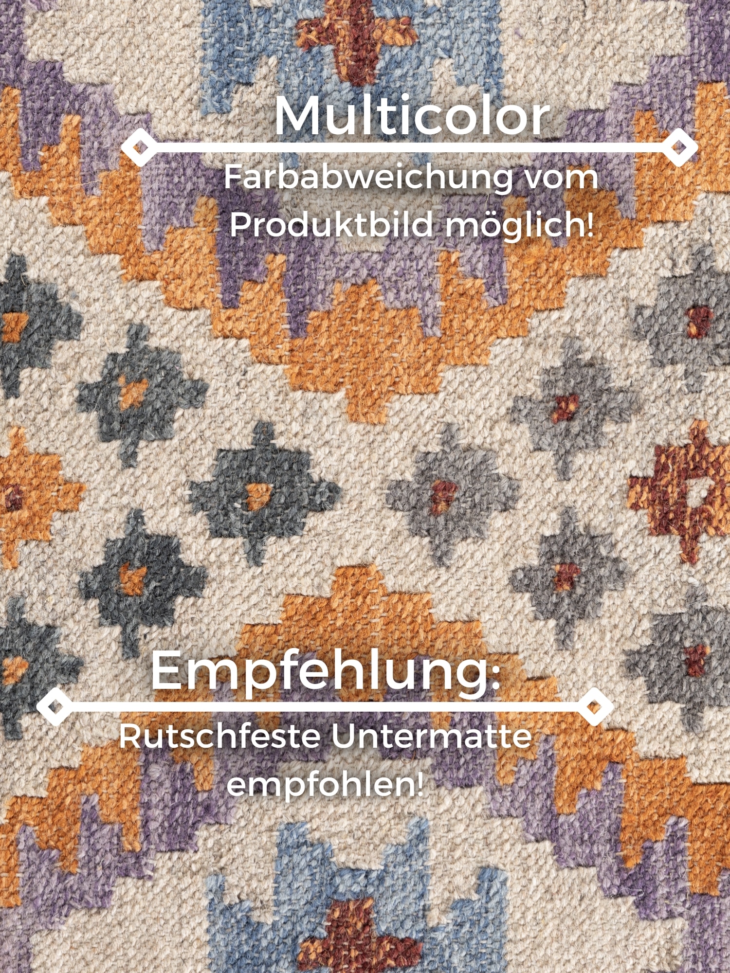 HANSE Home Teppich »Kelim Oasis«, rechteckig, 3 mm Höhe, Wolle, Baumwolle, Natur, Handgewebt, orientalisch, Boho, traditionell