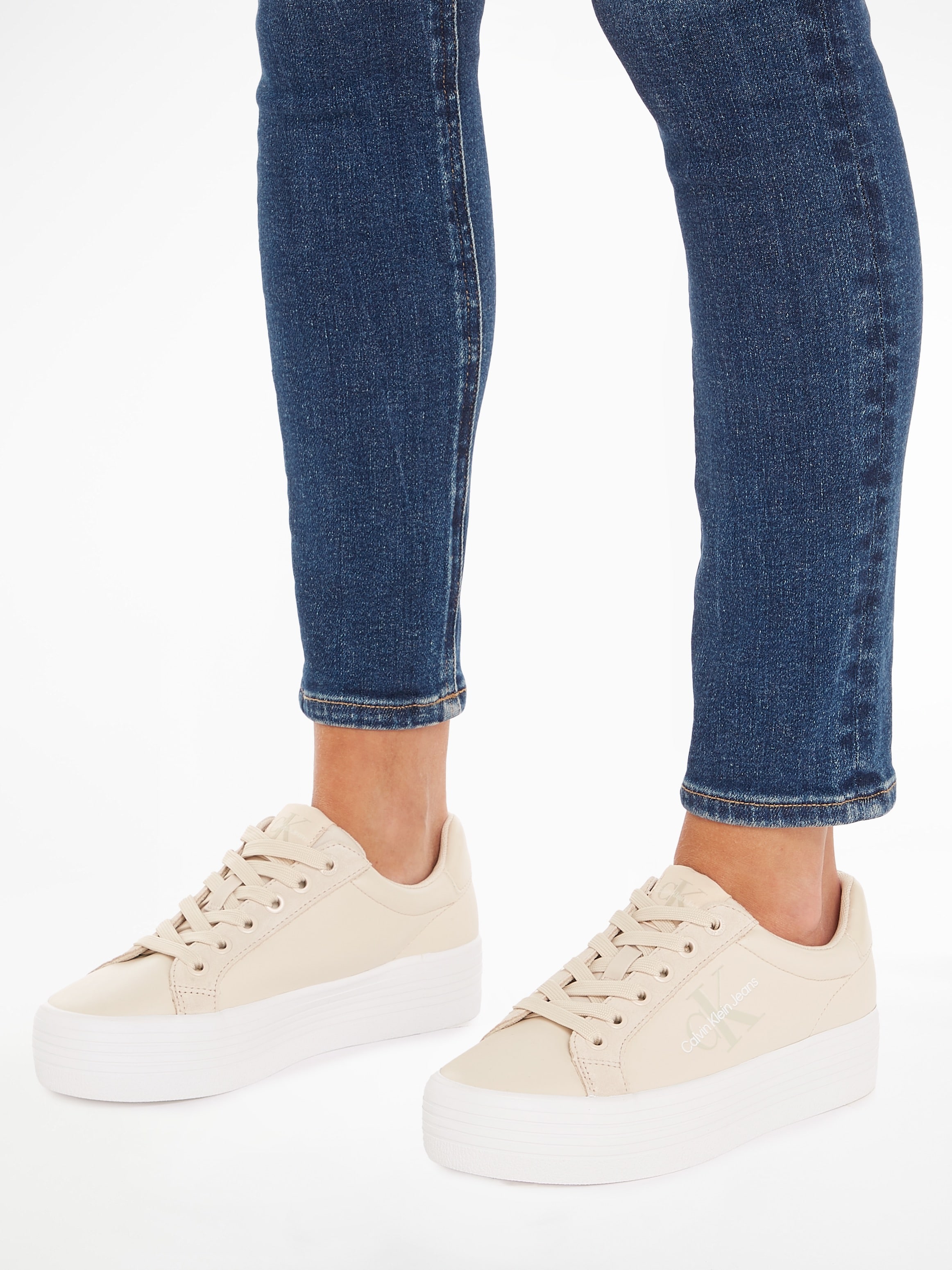 Calvin Klein Jeans Plateausneaker "BOLD VULC FLATF LOW MIX ML MTR", mit wei günstig online kaufen