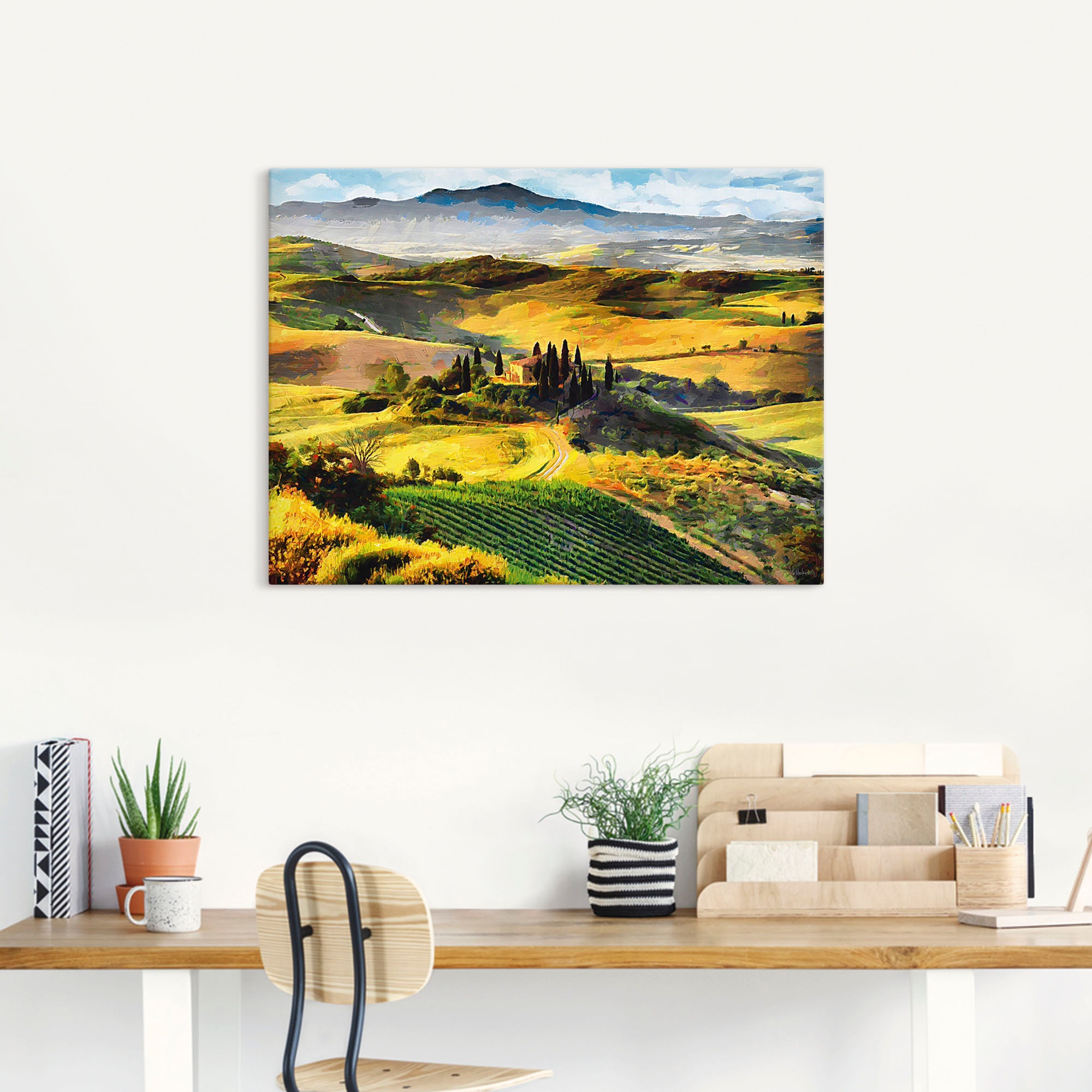 Artland Wandbild "Toskana von oben" Bilder von Europa 1 Stk. tlg. als Leinw günstig online kaufen