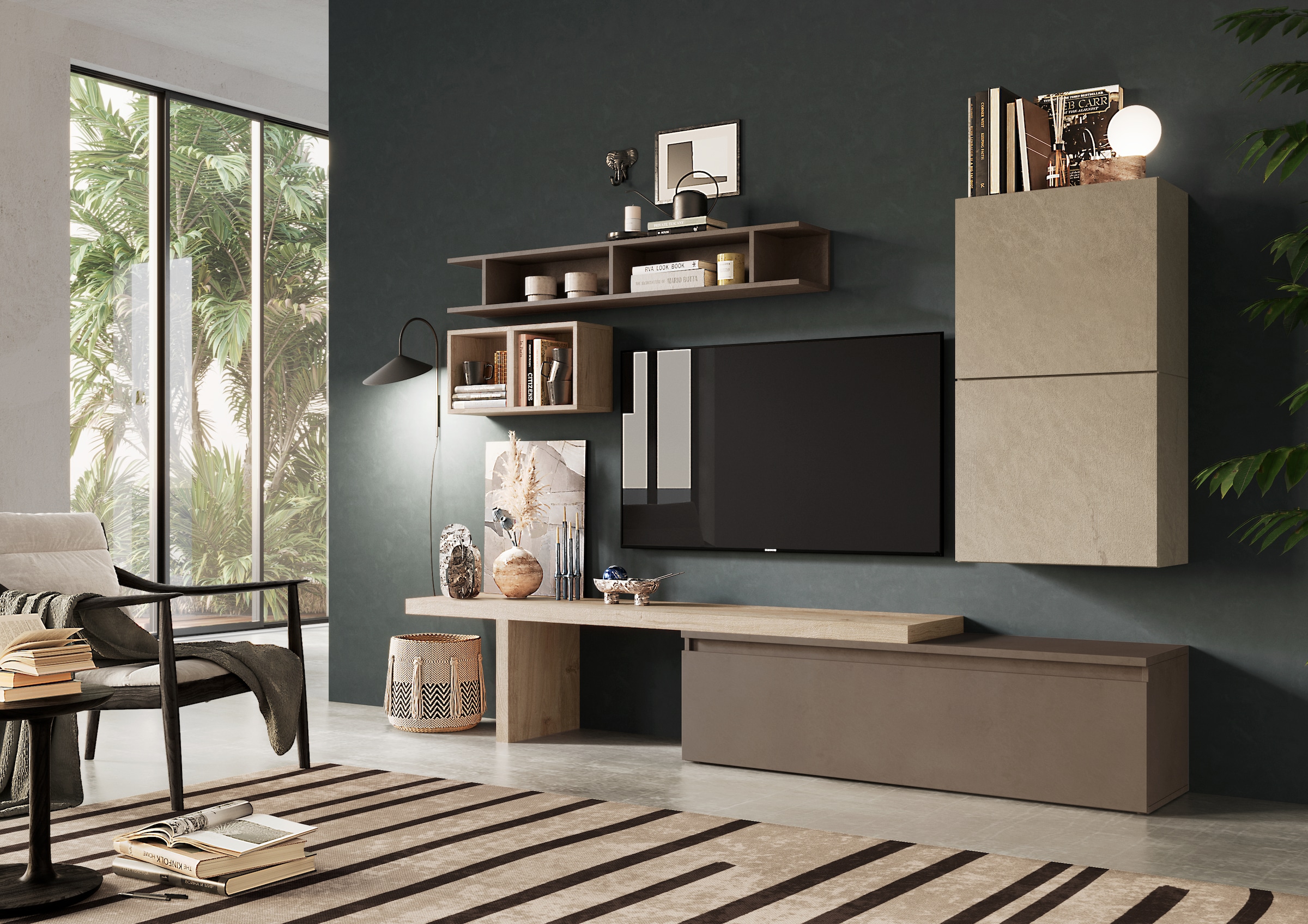 INOSIGN Wohnwand "INFINITY, 6tlg. Breite 276 cm, Höhe variabel, Schrankwand günstig online kaufen