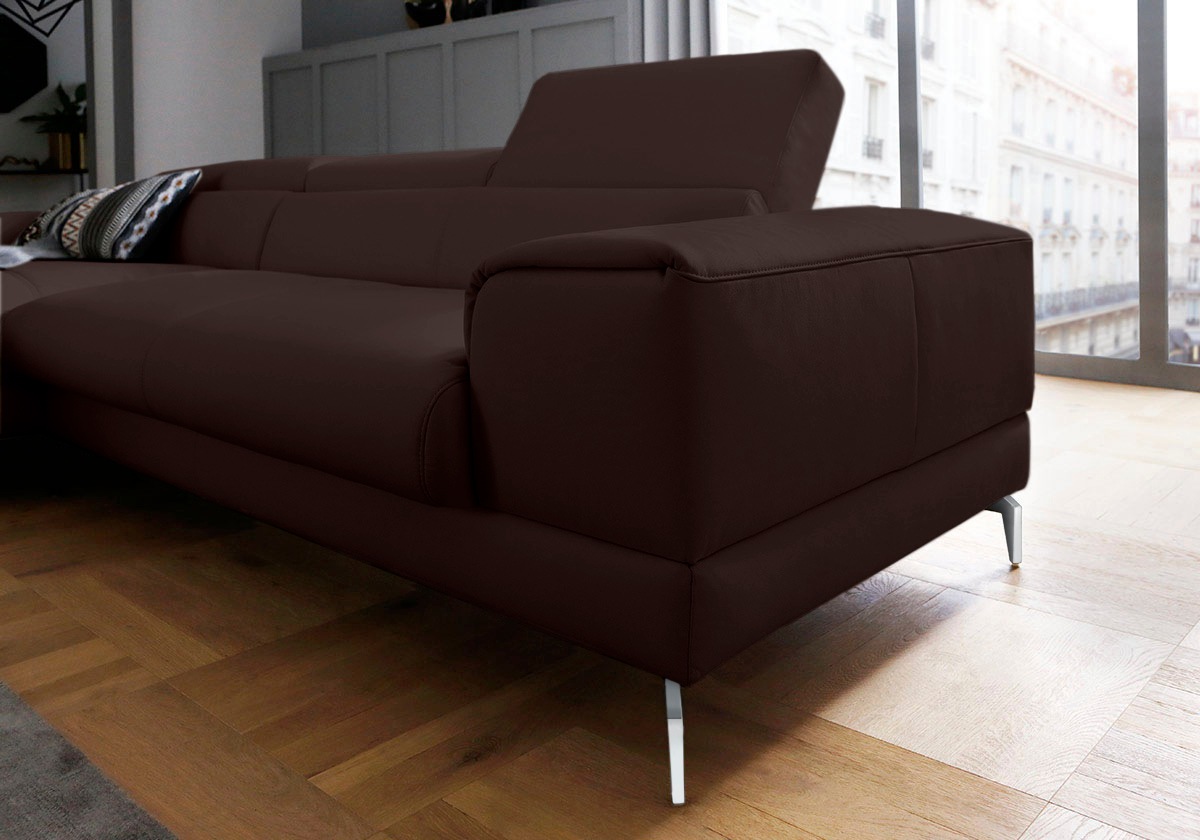 Thumbnail - W.SCHILLIG Ecksofa "piedroo, Designsofa mit tollem Sitzkomfort, bequem und elegant, L-Form" Kopfteilverstellung, wahlwei...