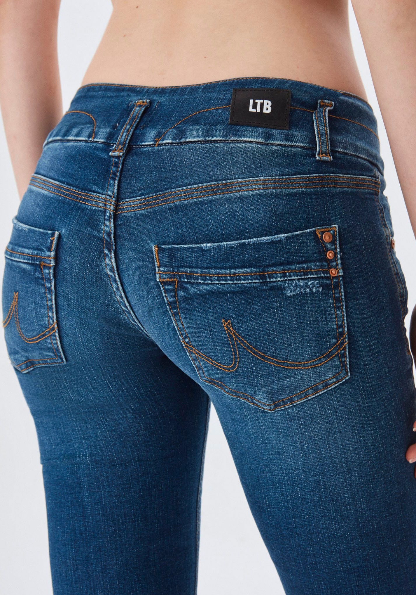 LTB Slim-fit-Jeans »ZENA«, mit breitem Bund mit Doppelknopf