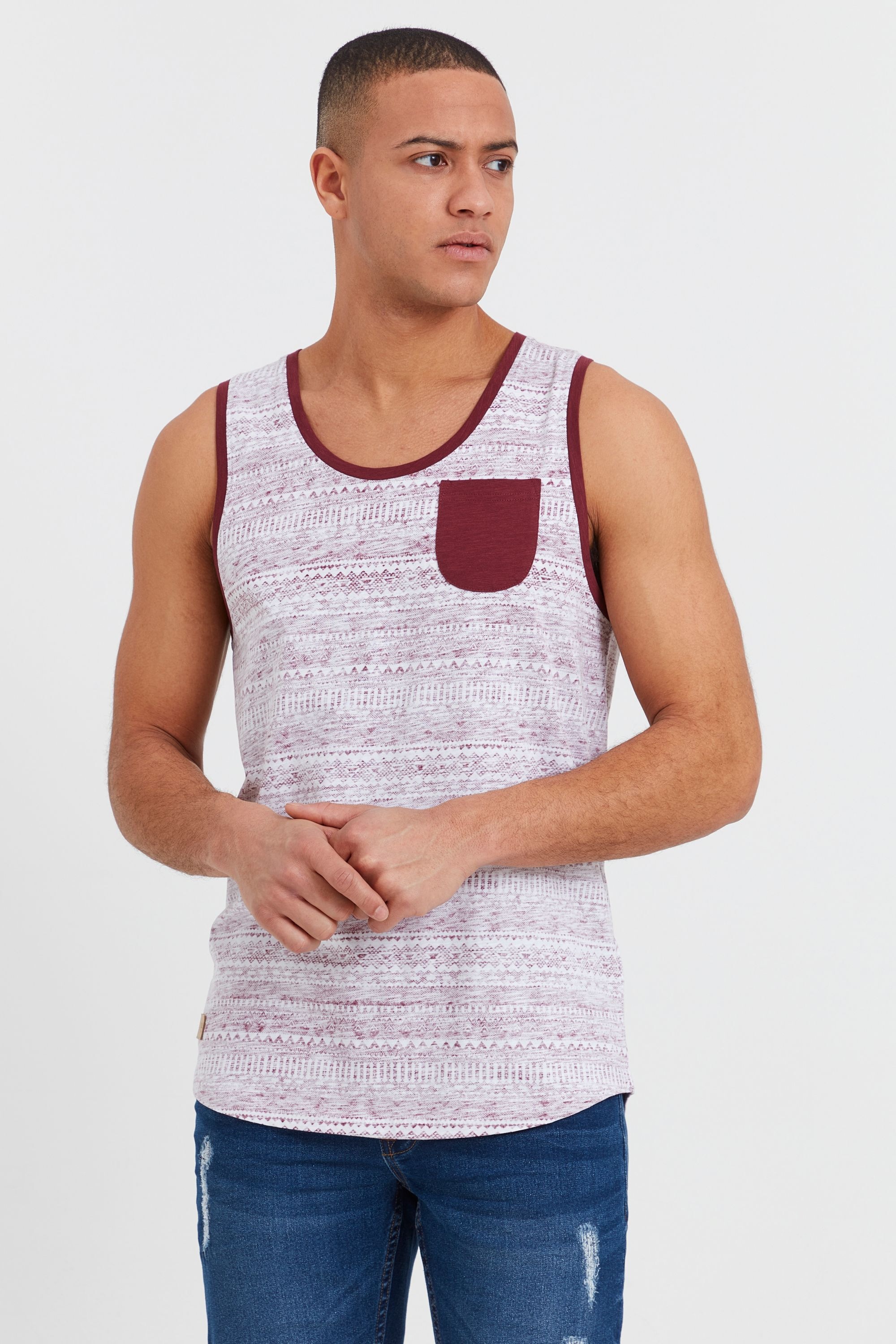 !Solid Tanktop SDImbre ärmelloses Shirt mit Inka Print günstig online kaufen