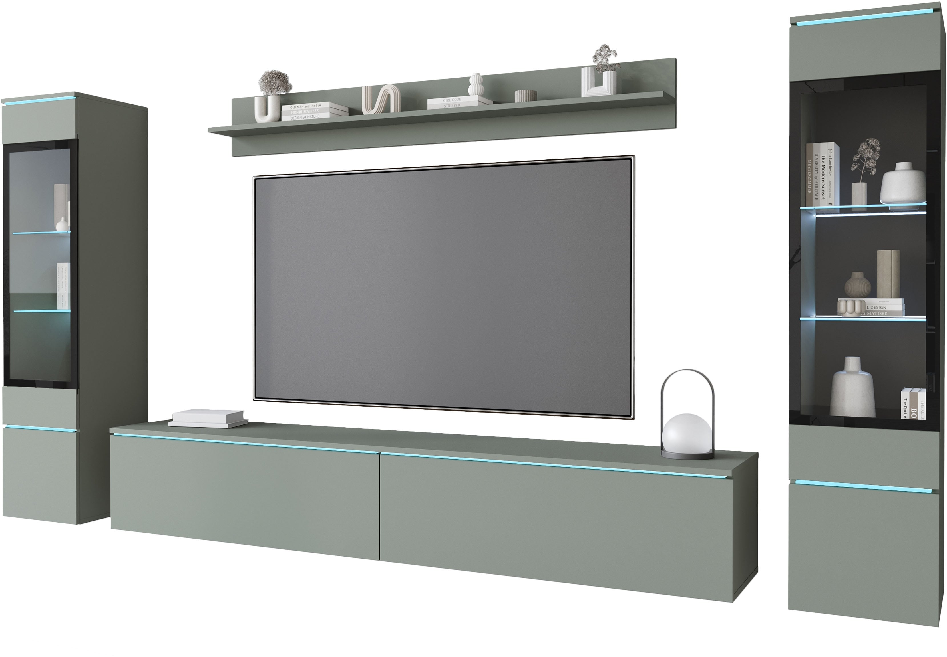 INOSIGN Wohnwand "VERA II" Komplett-Set, 4 Stk. tlg. Mediawand 260 cm, Vitr günstig online kaufen