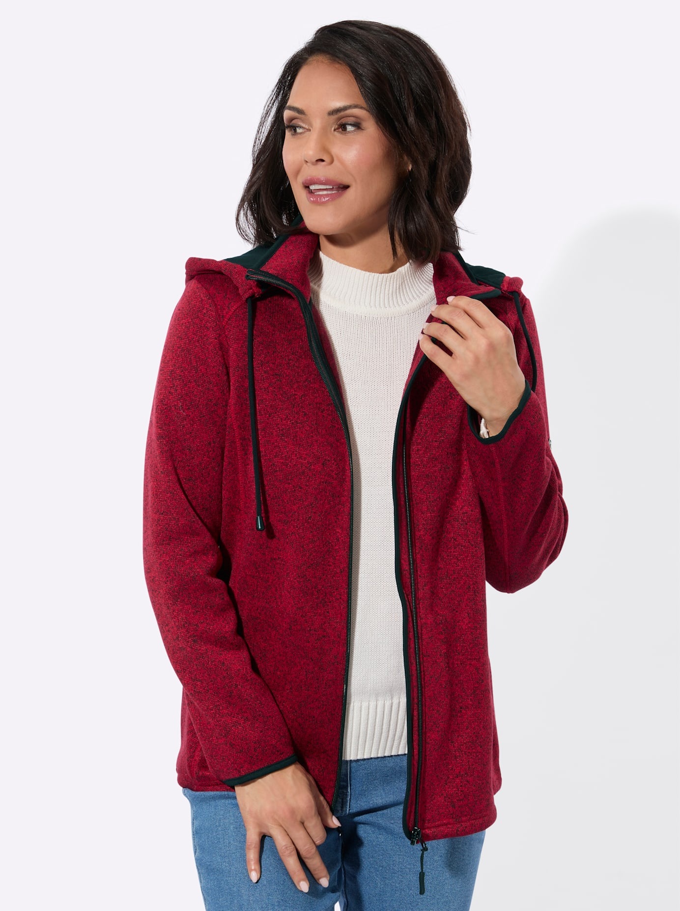 Casual Looks Fleecejacke mit Kapuze