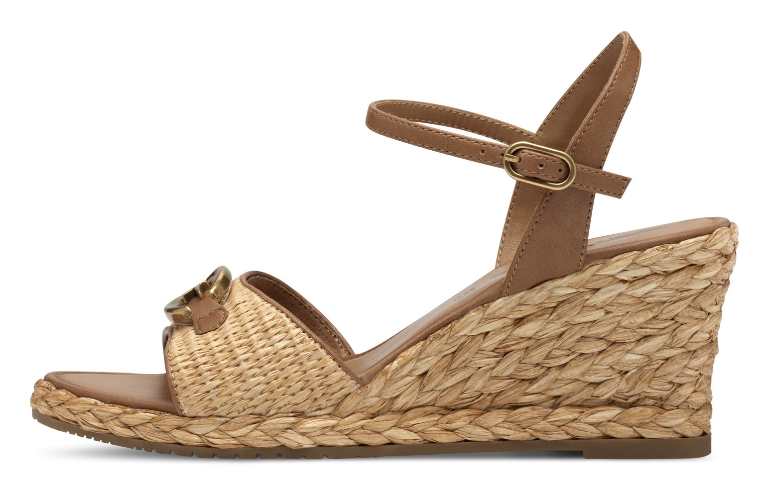 Tamaris Keilsandalette, Sommerschuh, Riemchensandale mit T-Schmuckelement