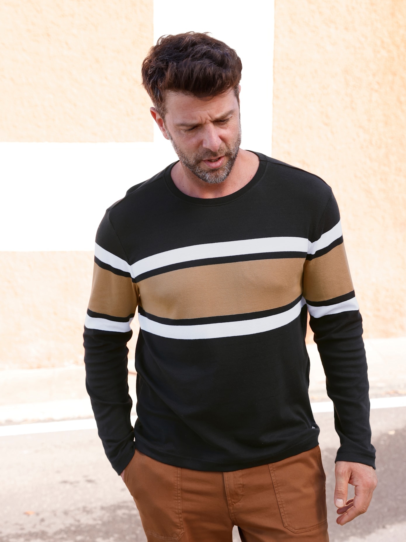 Marco Donati Langarmshirt "Langarm-Shirt" 1