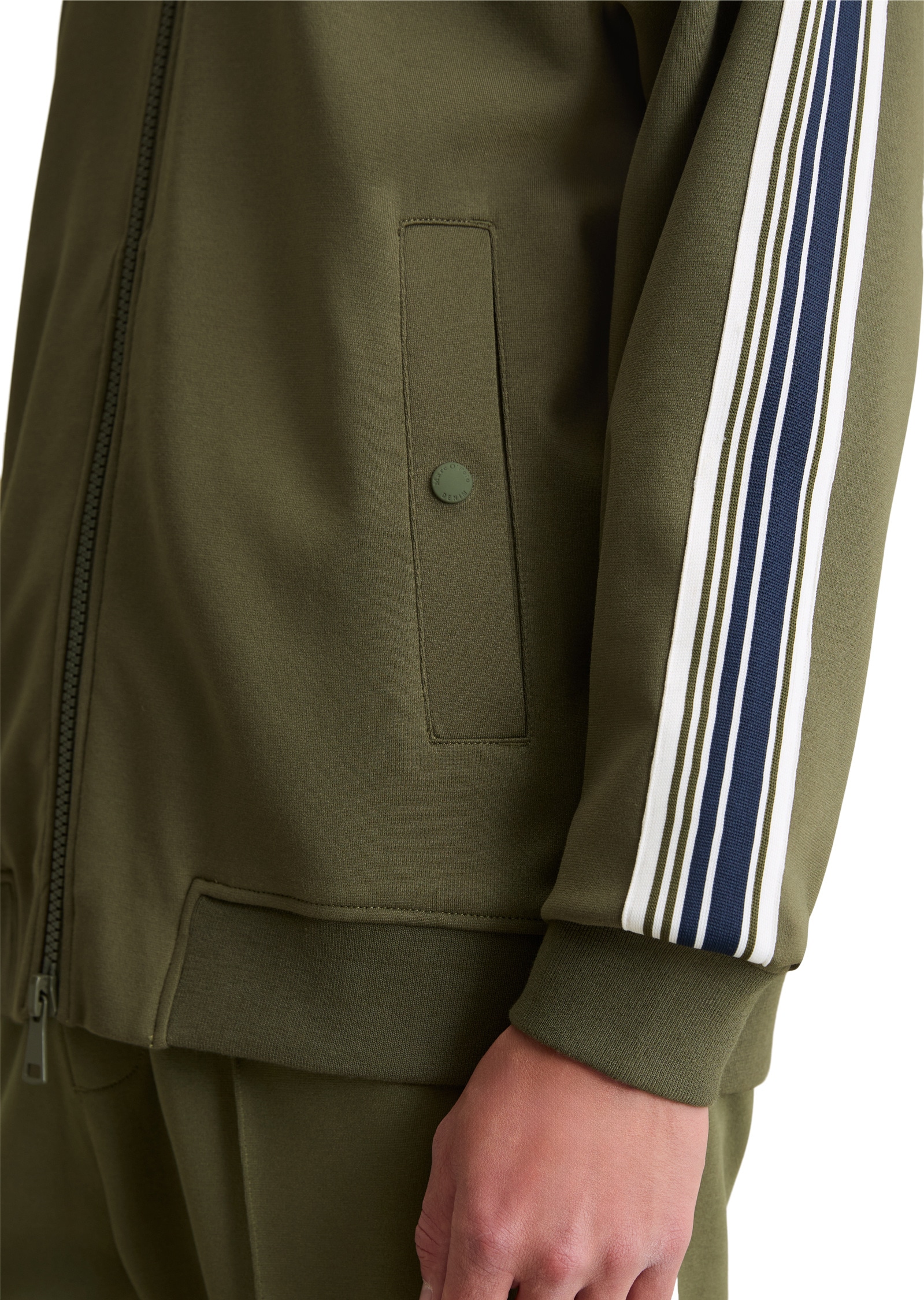 Marc O'Polo DENIM Sweatjacke »mit Kontraststreifen«