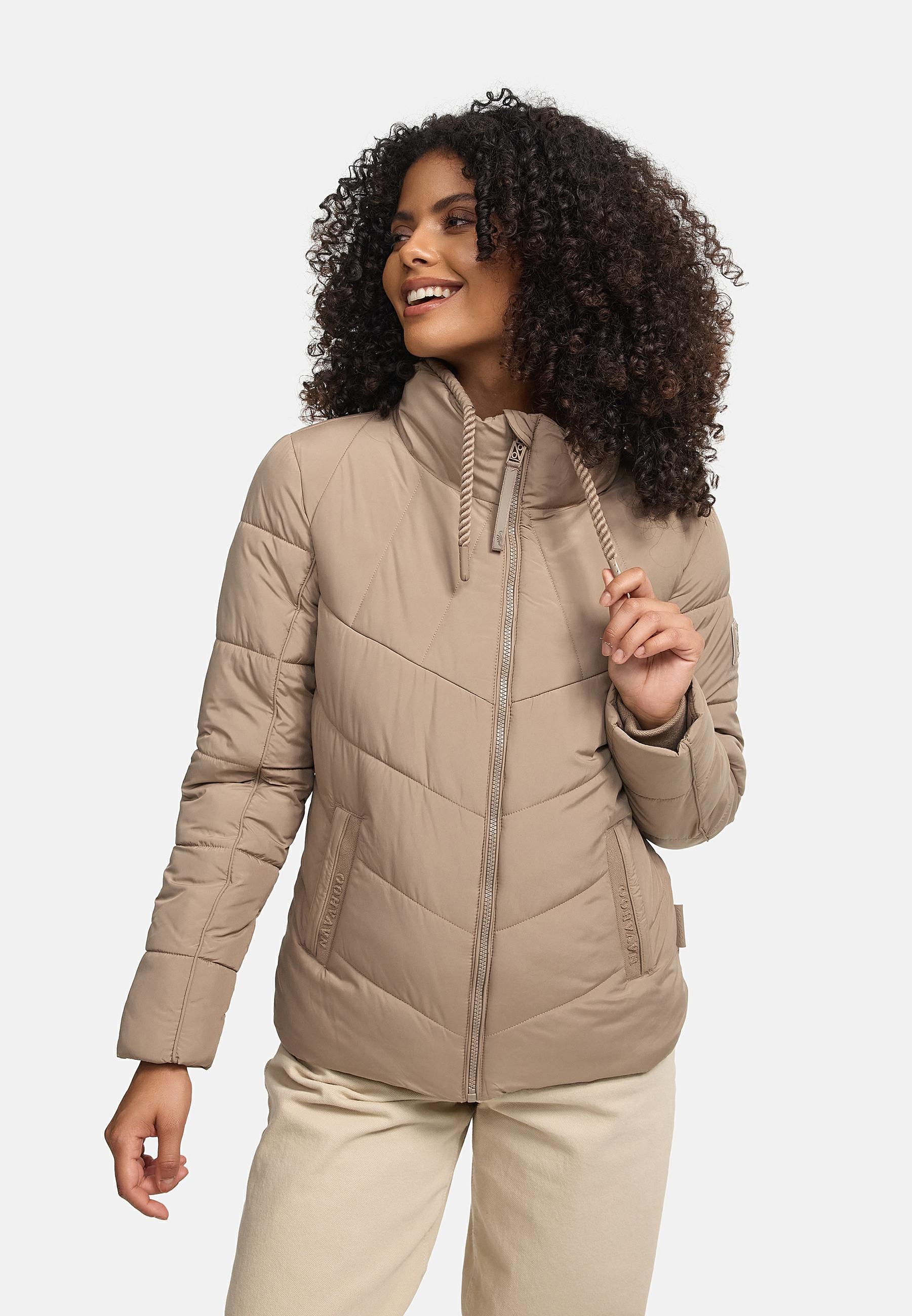 Navahoo Steppjacke »Liebesfee 14« ohne Kapuze gesteppte Damenjacke mit wattiertem Stehkragen