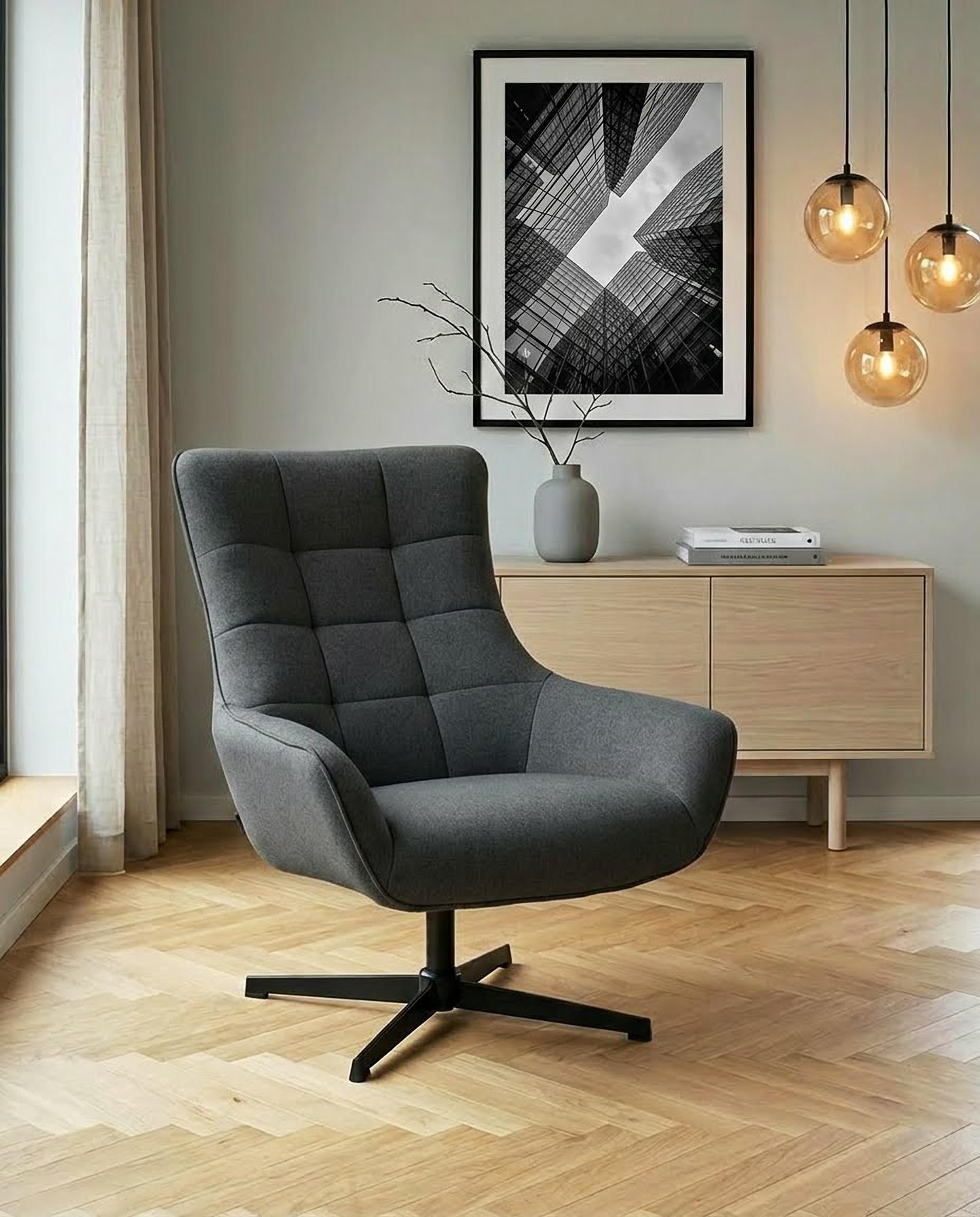 OTTO home Ohrensessel "LEMOORE - OTTO. Verlässliche Qualität." Relaxsessel, TV-Sessel, 360 Grad drehbar, Feinstruktur