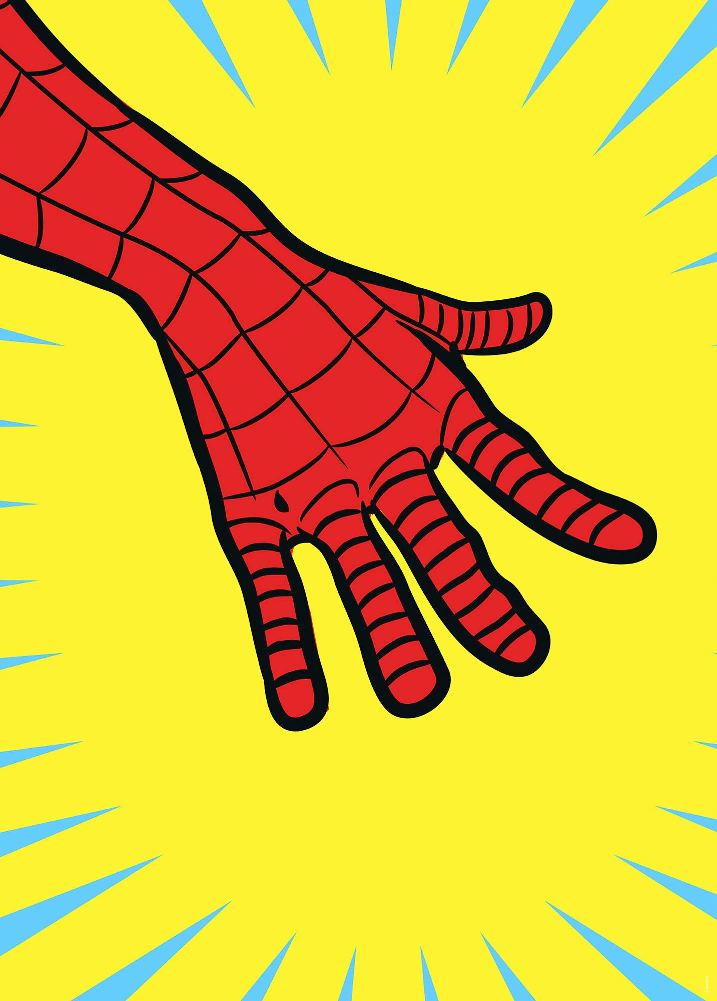 Komar Wandbild "Marvel PowerUp Spider-Man Hand", (1 St.), Deutsches Premium-Poster Fotopapier mit seidenmatter Oberfläch