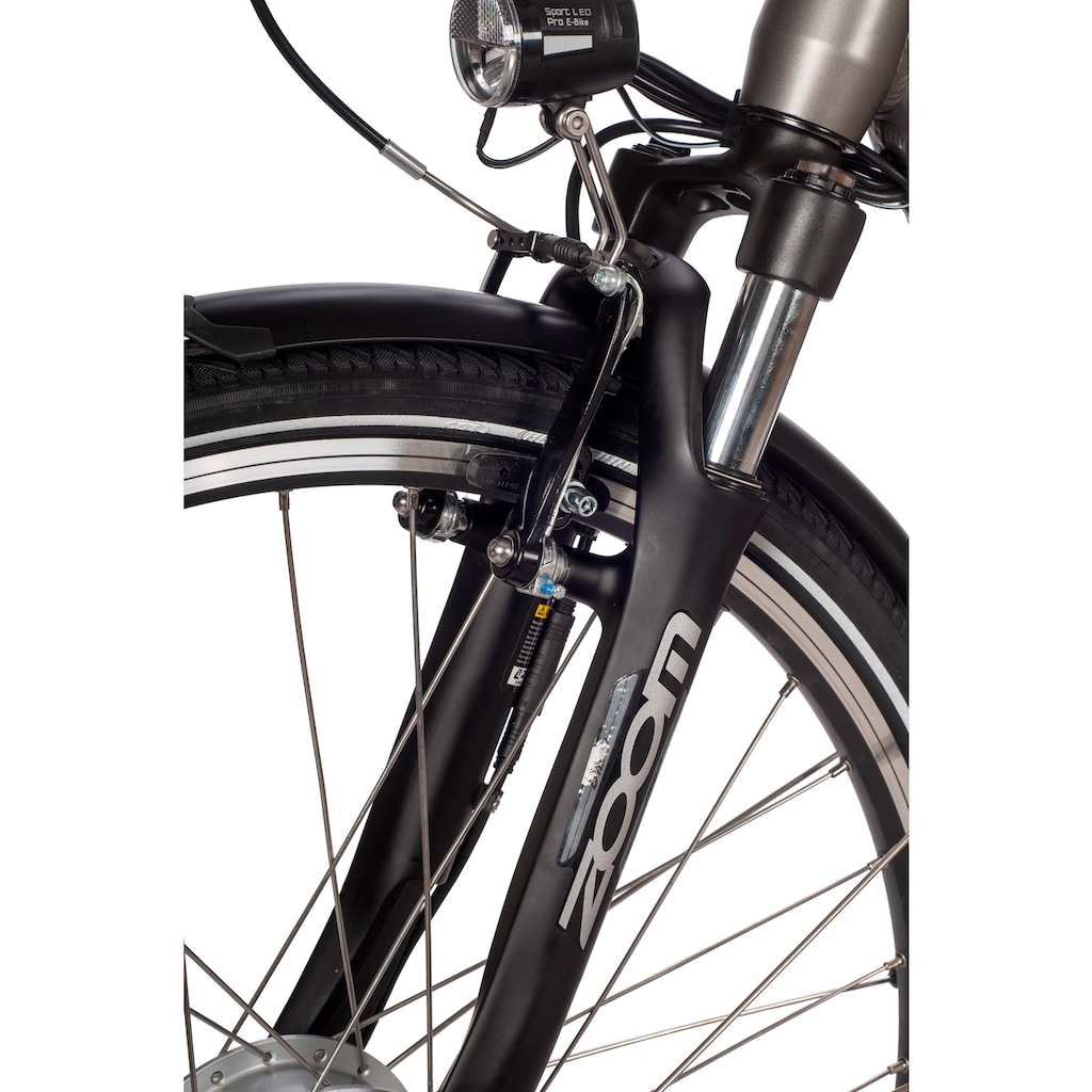 SAXONETTE E-Bike »City Plus«, 7 Gang, Frontmotor 250 W, (mit Akku-Ladegerät), E-Bike Citybike mit Rücktrittbremse
