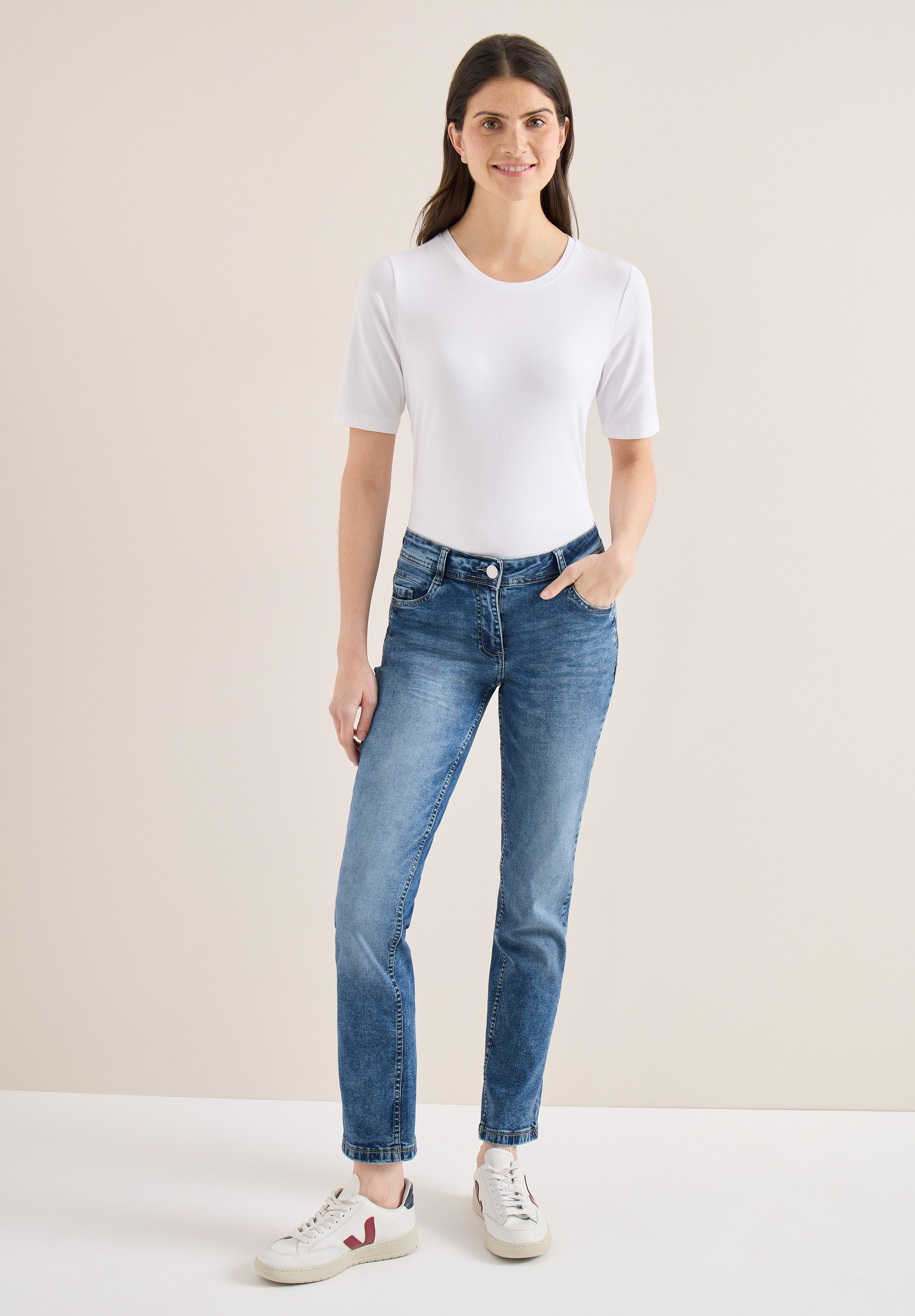 Cecil Comfort-fit-Jeans Middle Waist