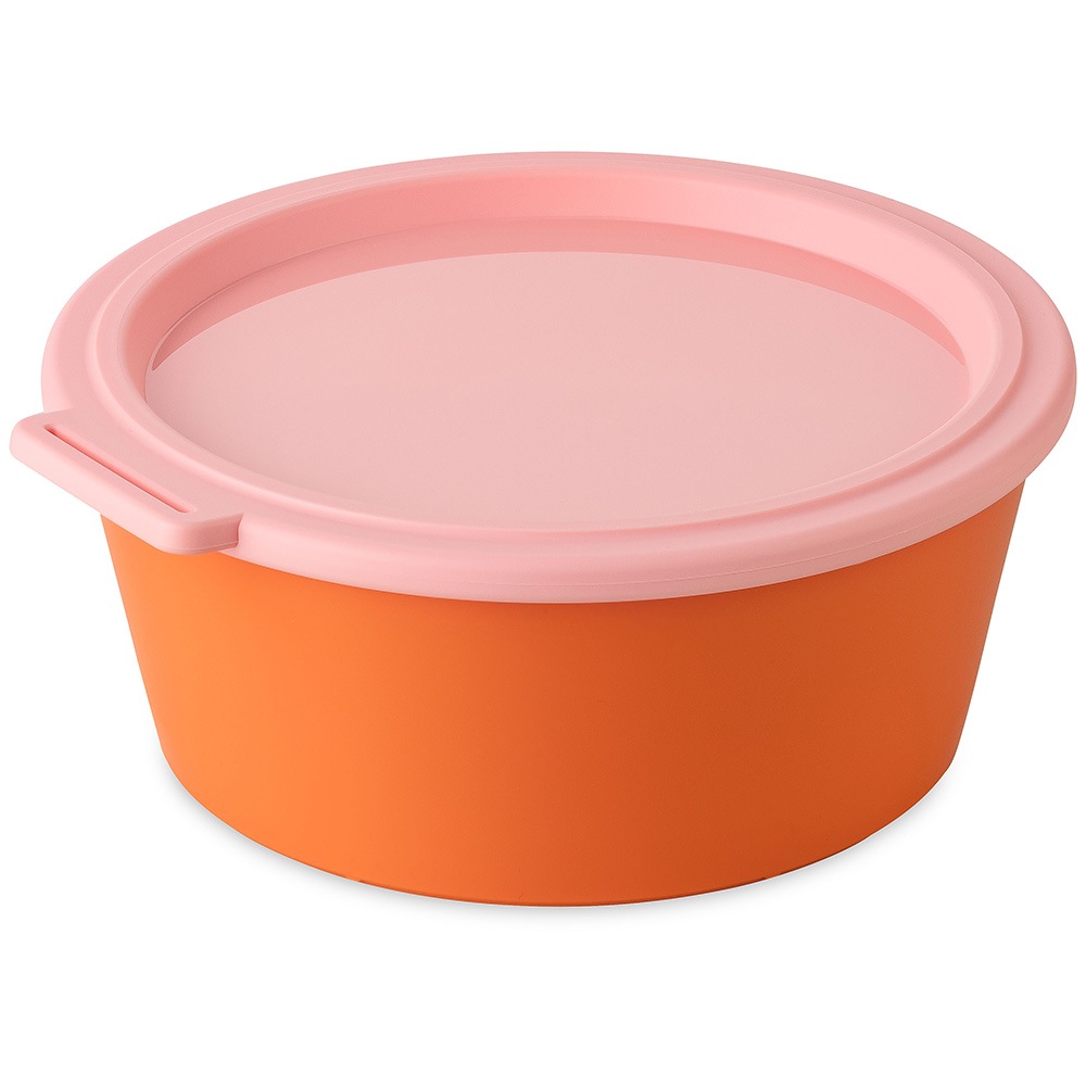 KOZIOL Aufbewahrungsschüssel "NORA BOX 1,3l Schale 1,3l mit Deckel", B/H/L: 18,8cm x 8cm, orange, Lebensmittelaufbewahrungsbehälter