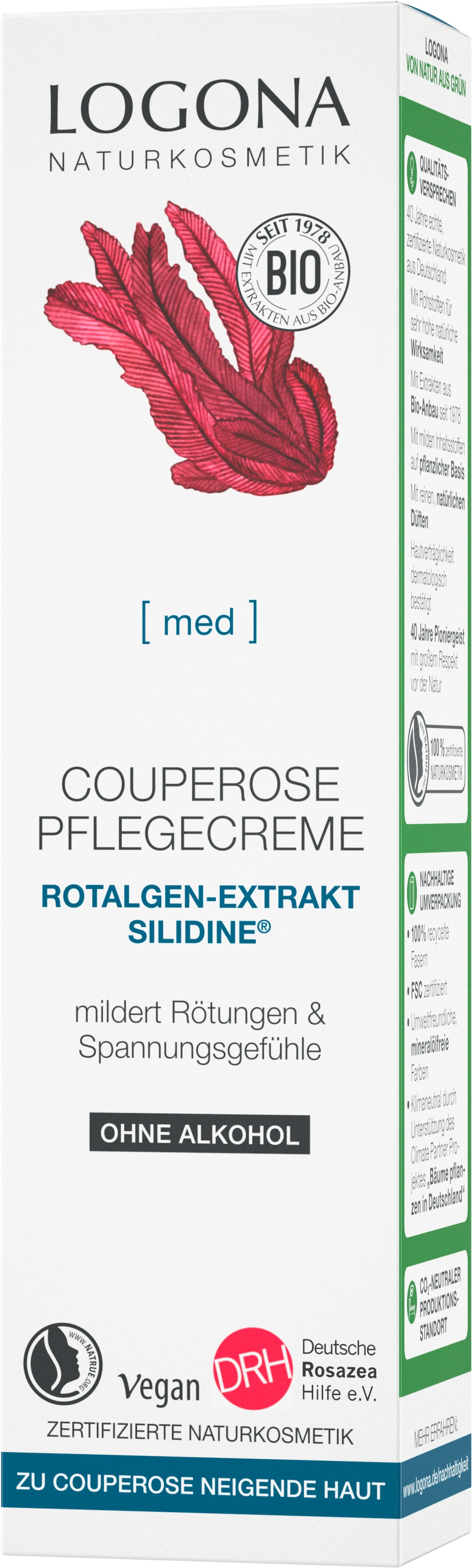 LOGONA Gesichtspflege »med Couperose Creme für Tag & Nacht, 30 ml« Gesichtspflege, für Tag & Nacht, bei Hautirritationen
