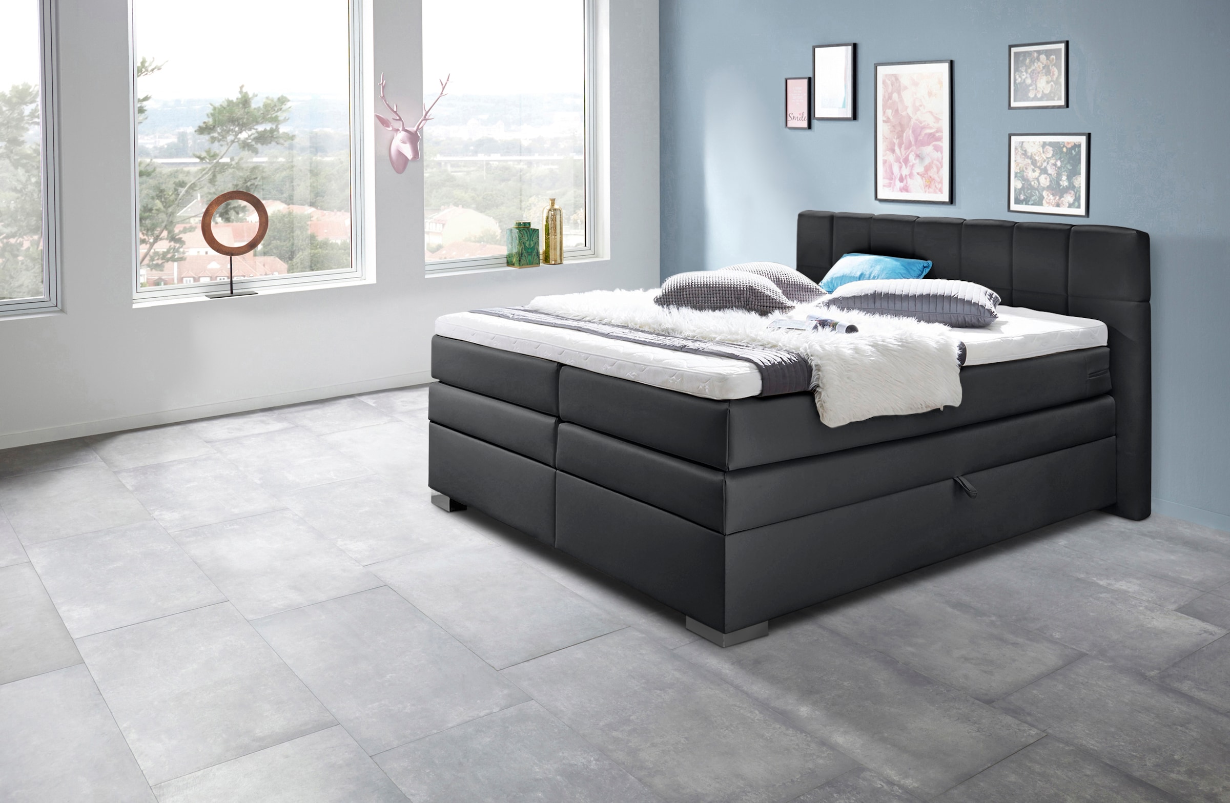 INOSIGN Boxspringbett »Airdrie«, inkl. Bettkasten und Topper