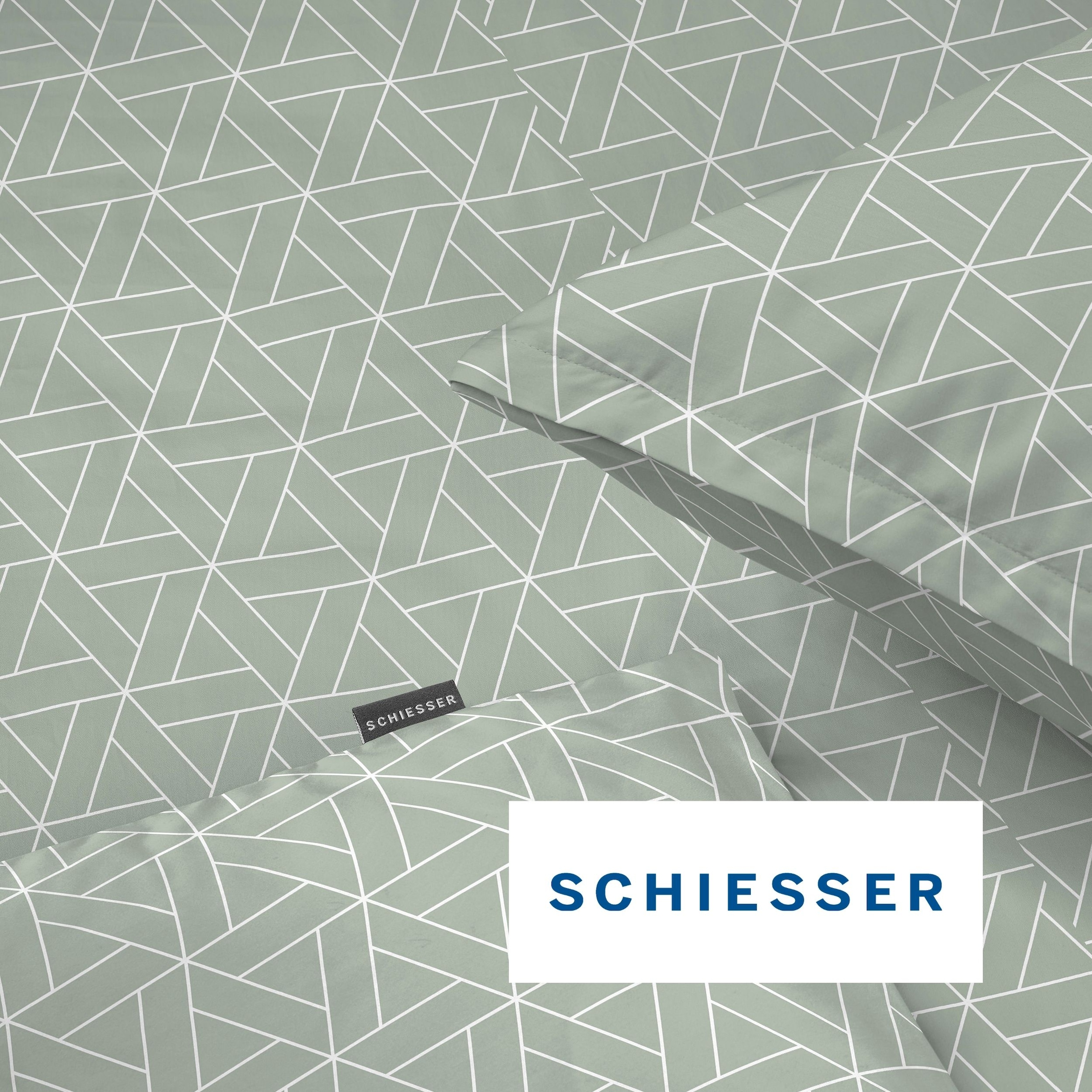 Schiesser Bettwäsche »Tris aus weicher Baumwolle mit grafischem Muster« 2 OEKO-TEX® MADE IN GREEN