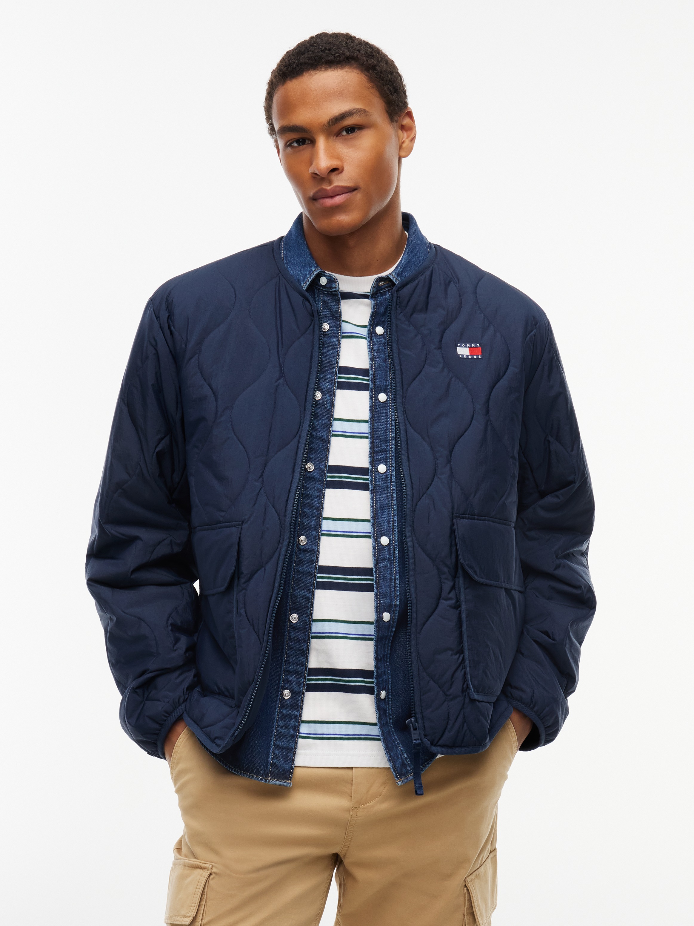 Tommy Jeans Steppjacke "QUILTING CITY JACKET" ohne Kapuze Regular fit mit Klappentaschen