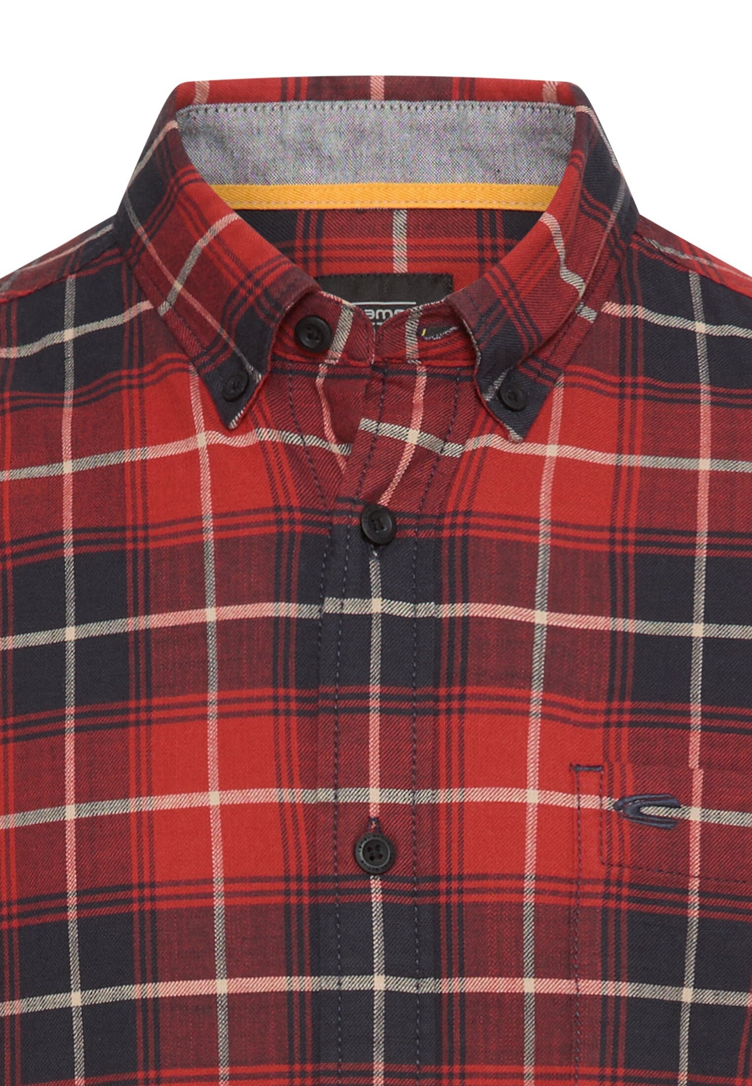 camel active Karohemd im Karo-Look und mit Button-Down-Kragen