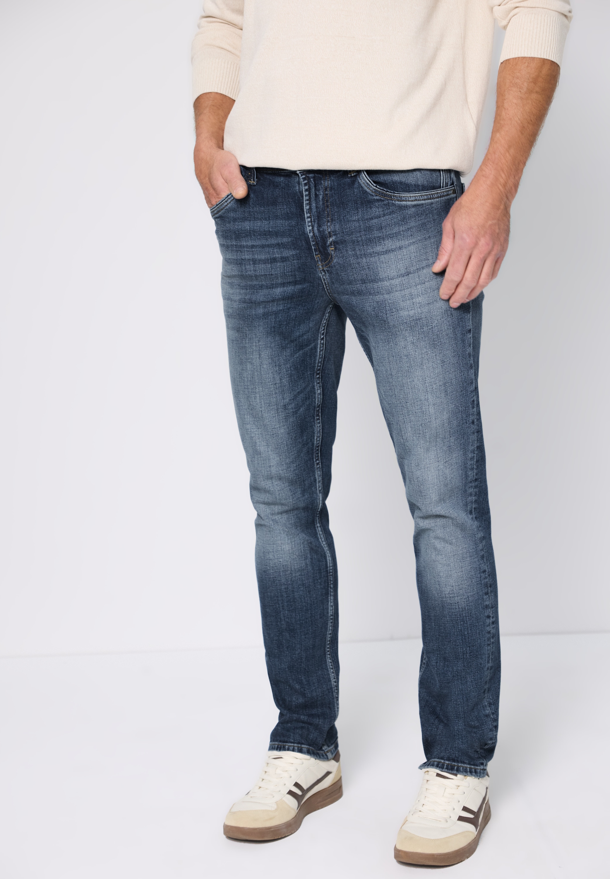 STREET ONE MEN Regular-fit-Jeans aus Baumwolle mit Stretchanteil