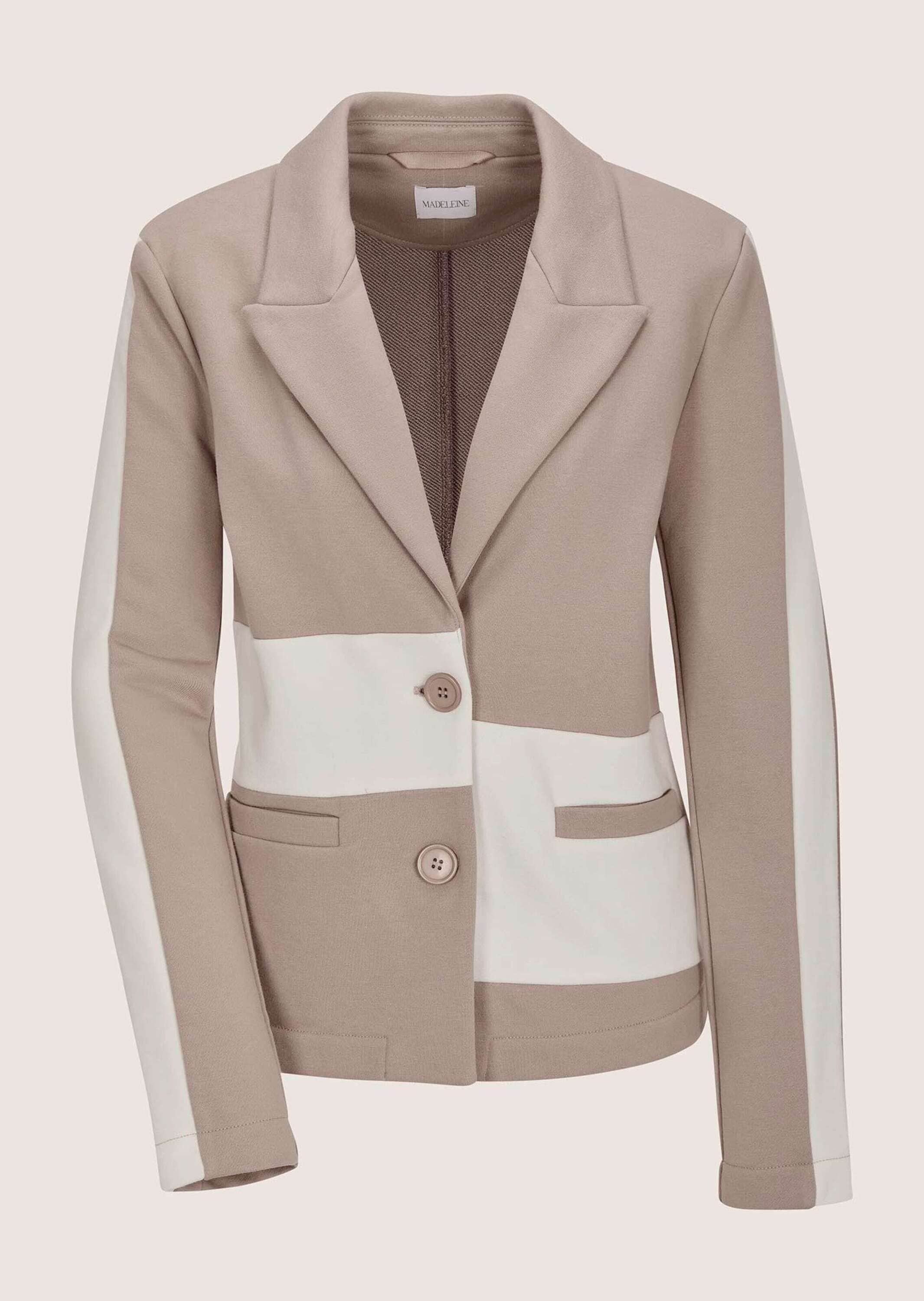 MADELEINE Langarmshirt "Blazer Elegante Businessjacke mit Kontrasten" Asymm günstig online kaufen