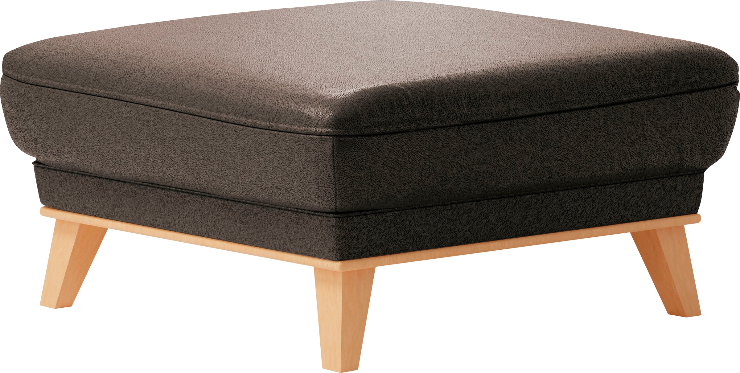 sit&more Polsterhocker »Lavida«, Mit elegantem Holzrahmen